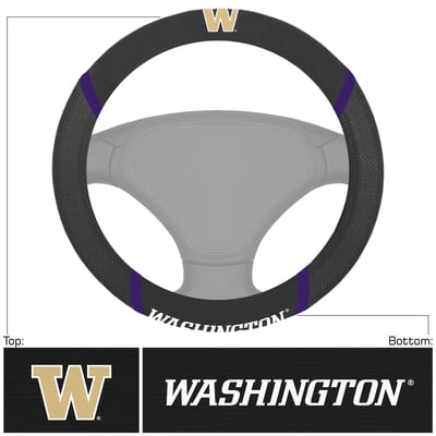 Washington Huskies Logo Brands Steering Wheel Cover