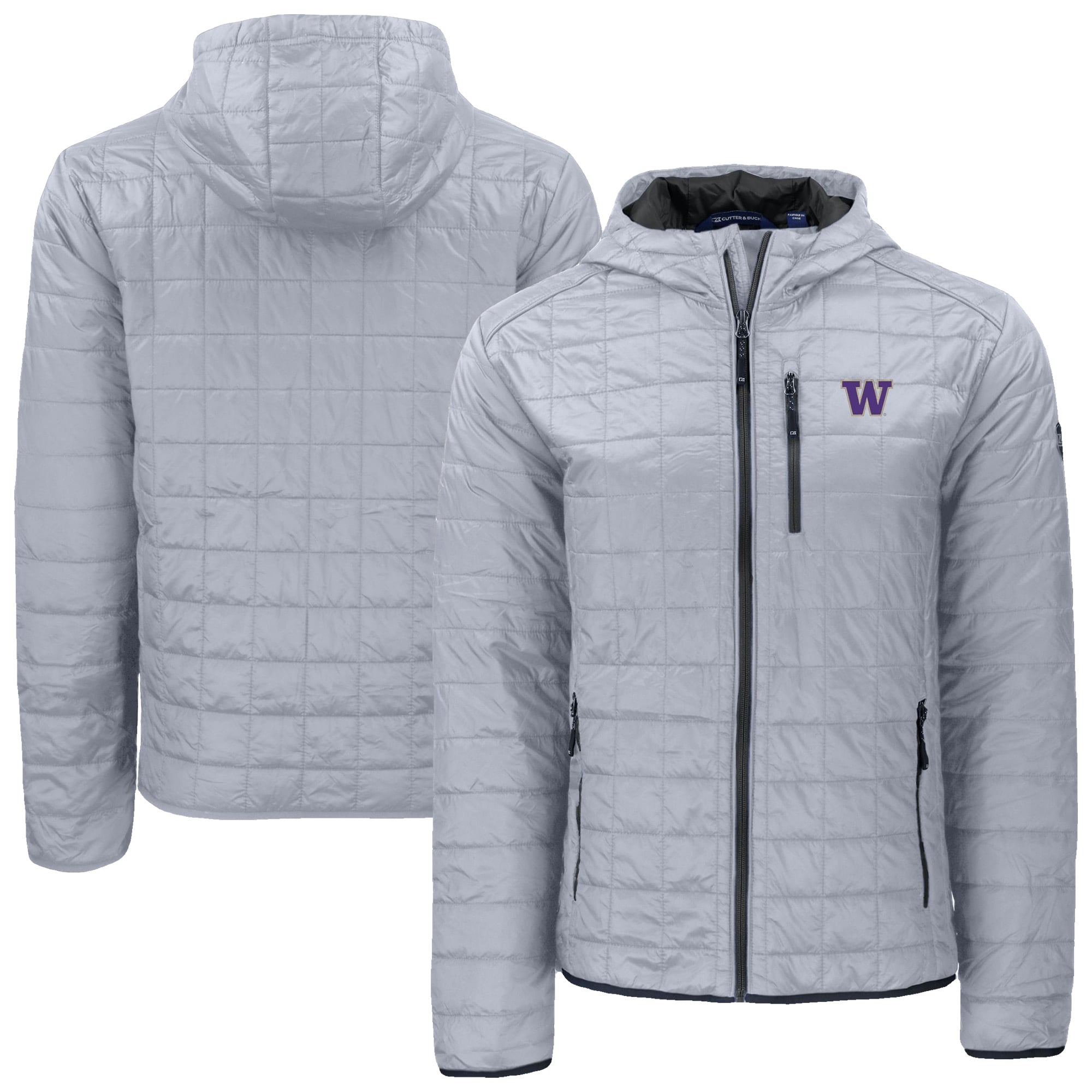 Men's Cutter & Buck Gray Washington Huskies Rainier Eco PrimaLoft ...
