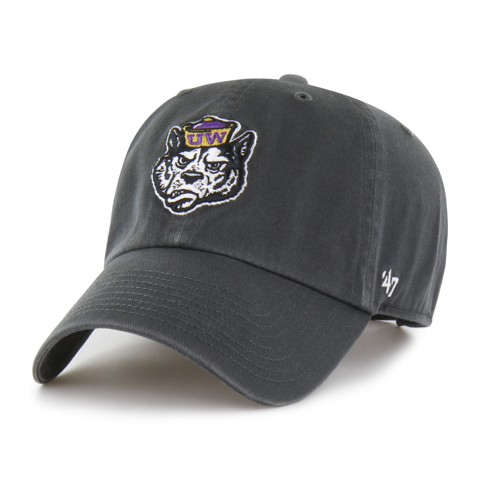Men's '47 Charcoal Washington Huskies Vault Clean Up Adjustable Hat