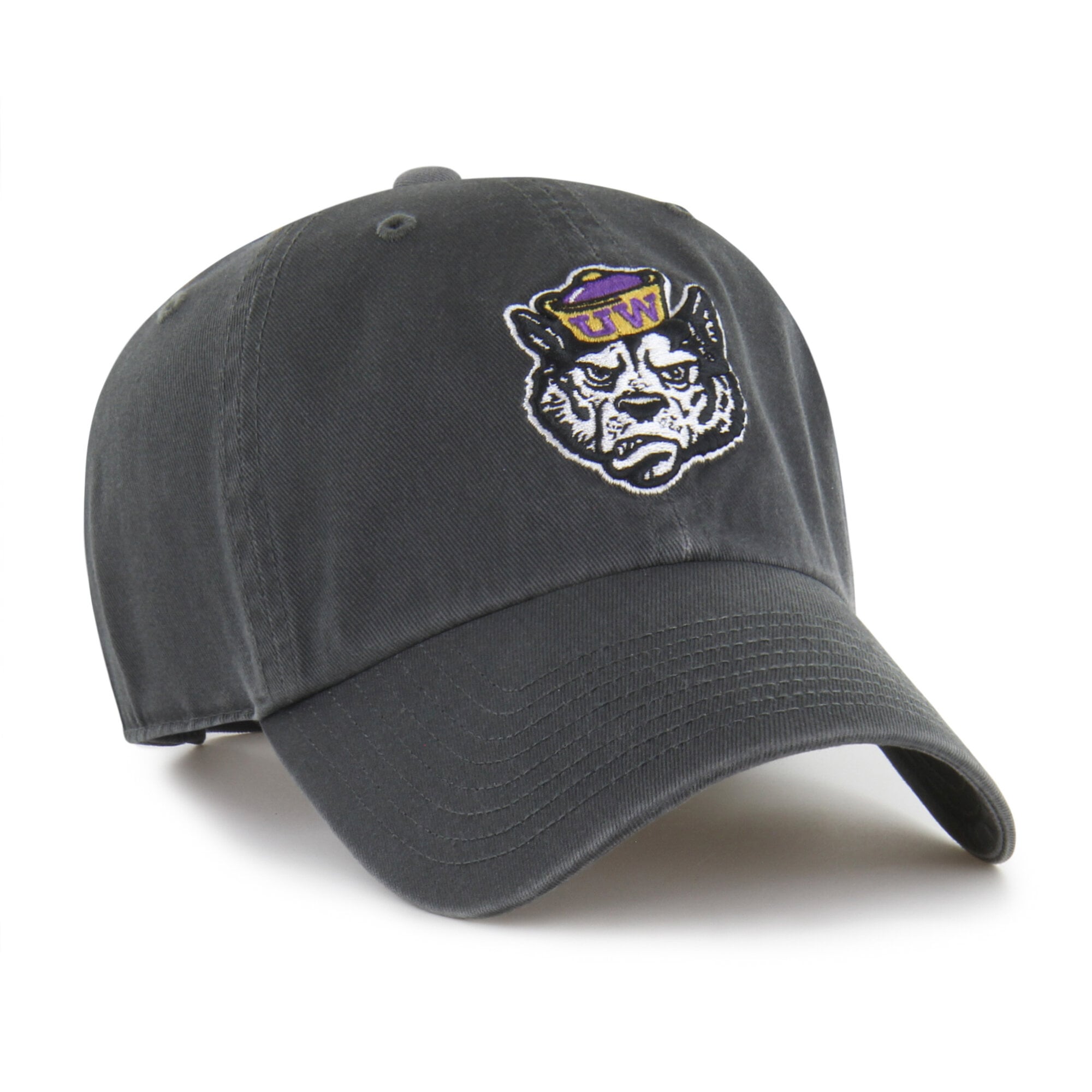 Men's '47 Charcoal Washington Huskies Vault Clean Up Adjustable Hat