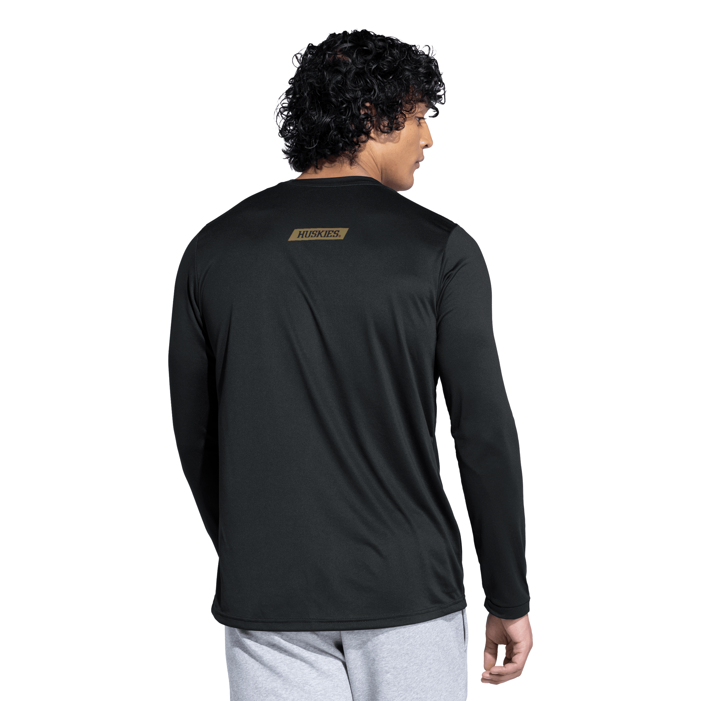 Men's adidas Black Washington Huskies Dawgs Pregame Long Sleeve T-Shirt