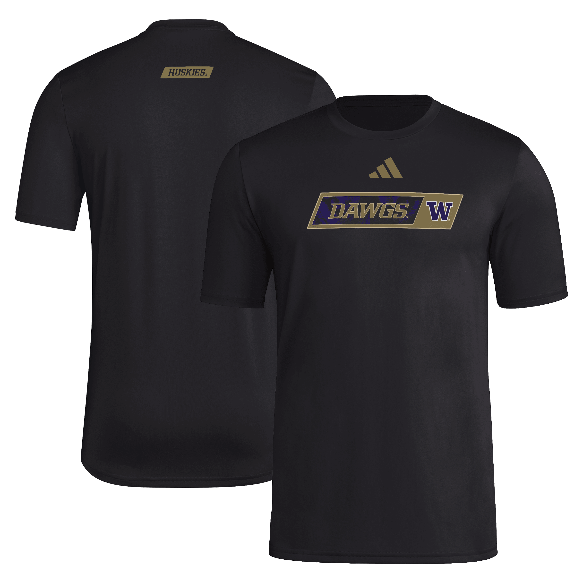 Men's adidas  Black Washington Huskies Dawgs Pregame T-Shirt