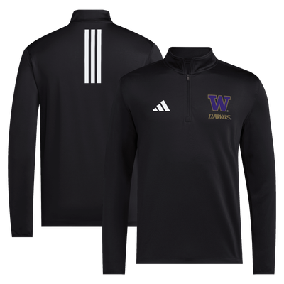  Washington Huskies adidas Dawgs Quarter-Zip Pullover - Black