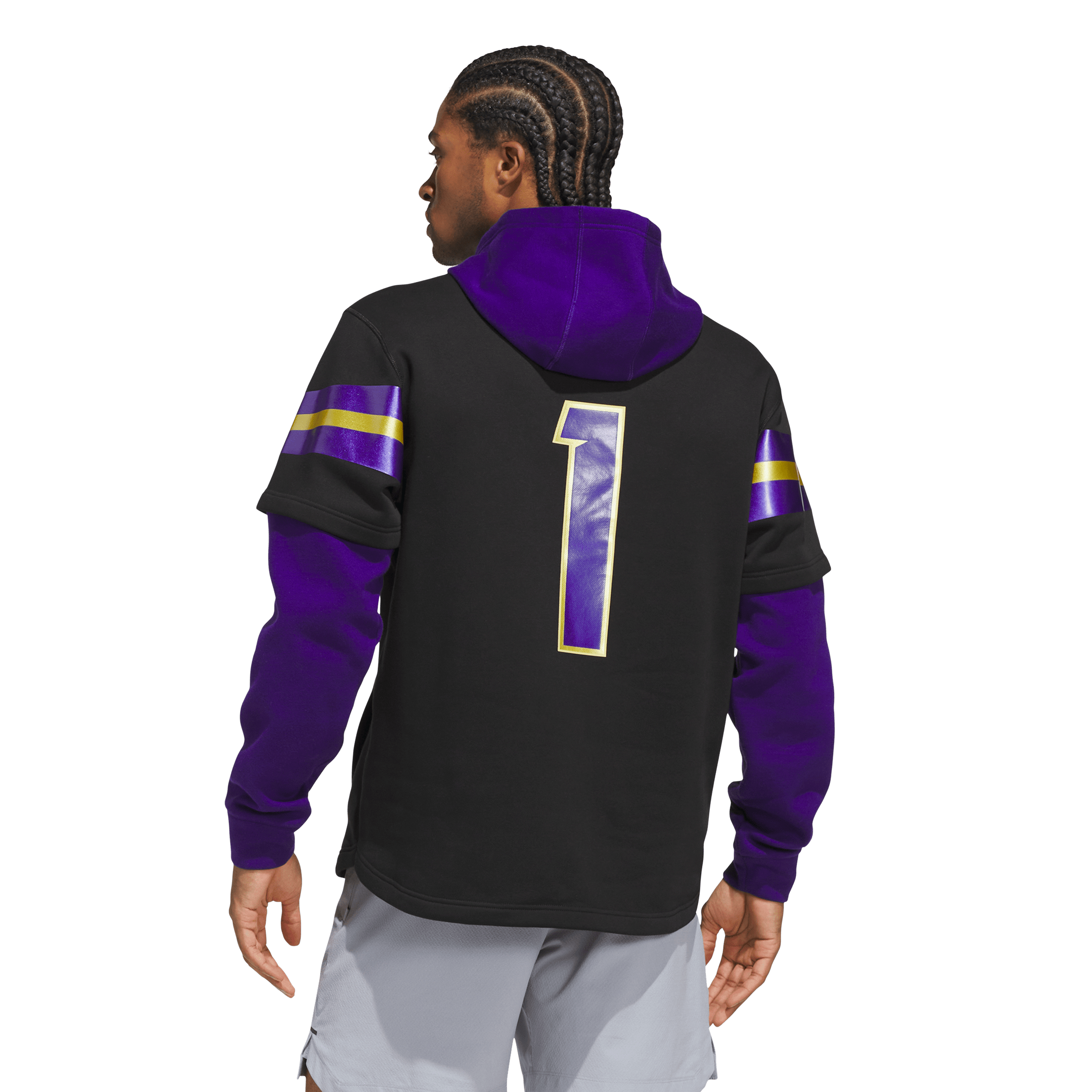 Men's adidas Black Washington Huskies Dawgs Strategy Jersey Hoodie