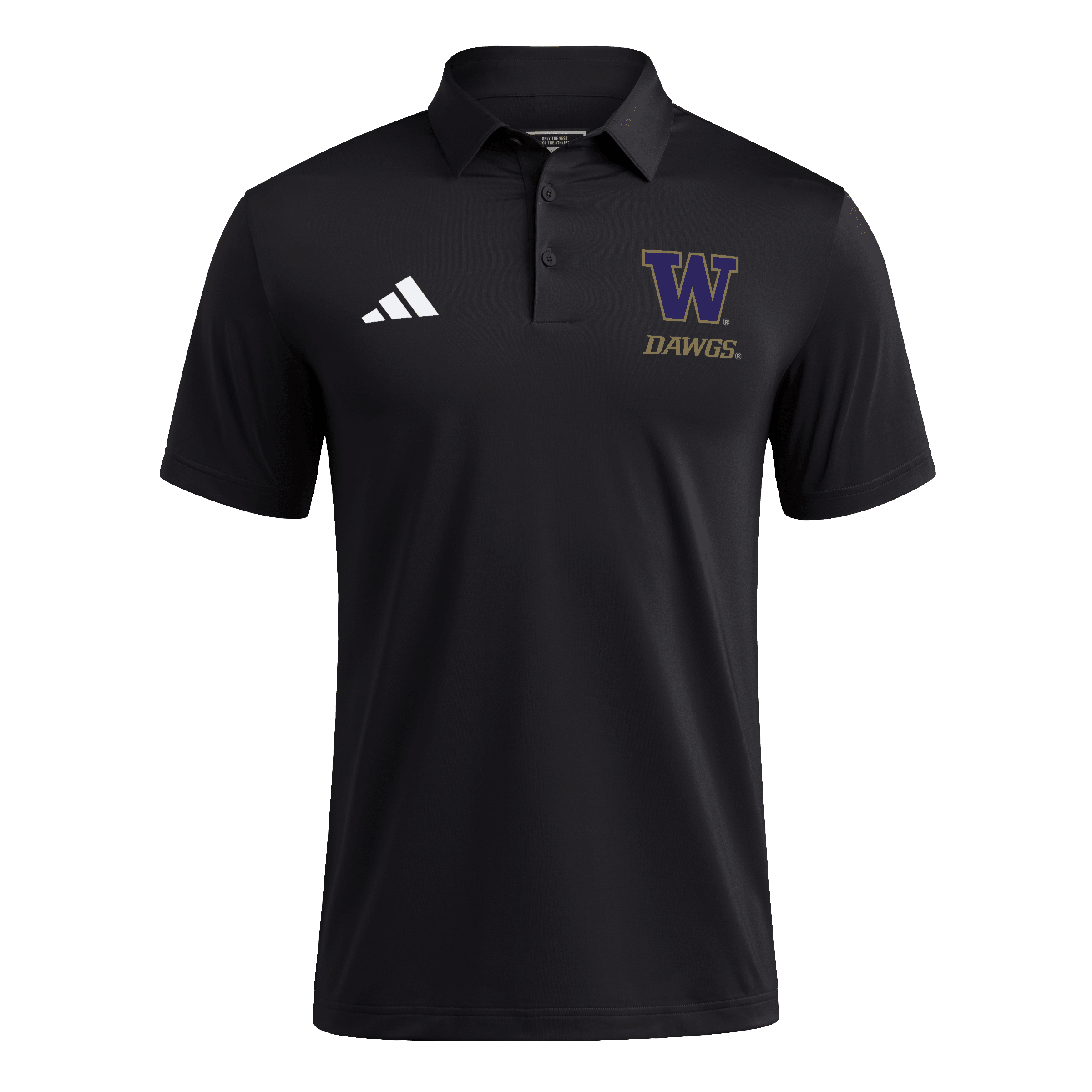 Men's adidas Black Washington Huskies Dawgs Ultimate365 Polo