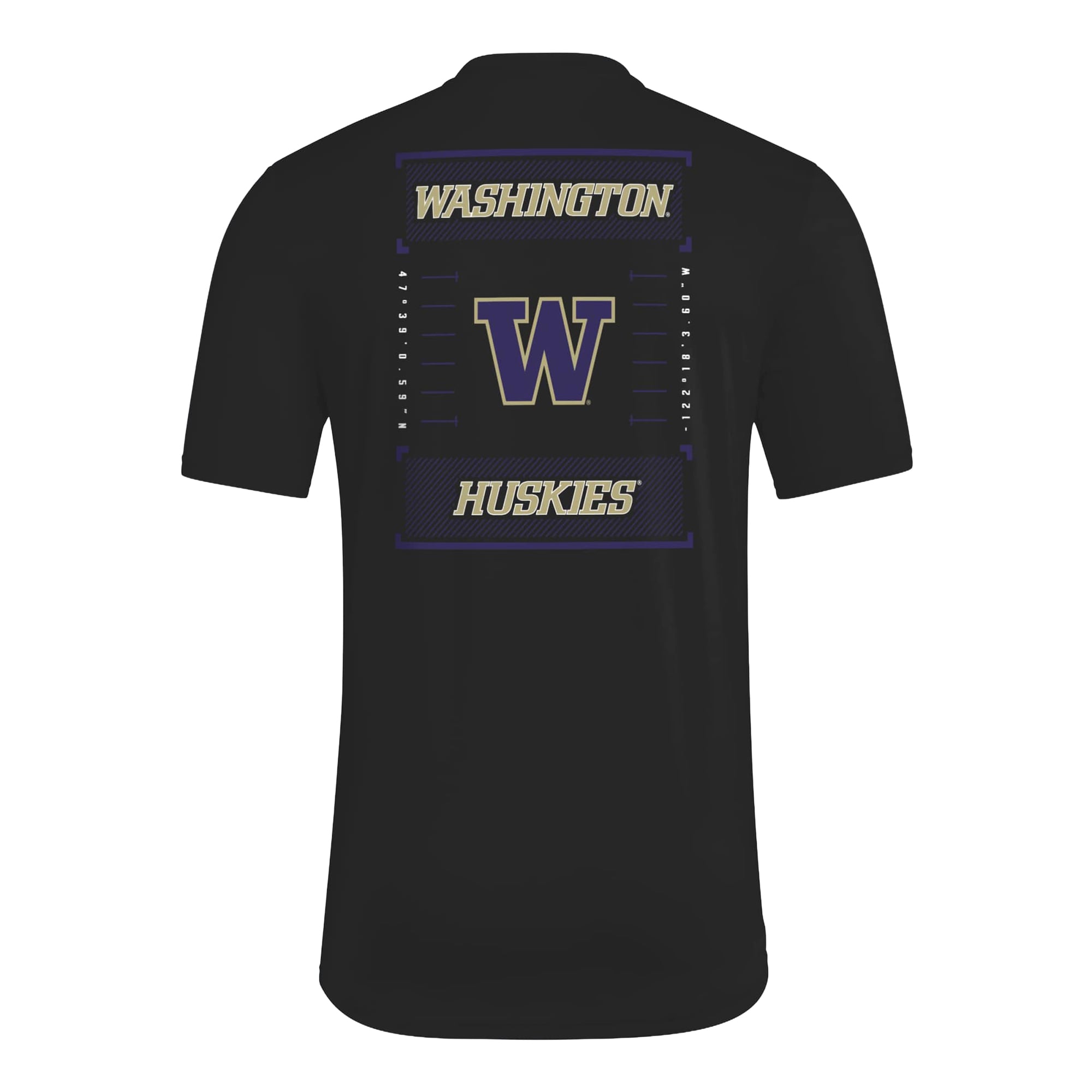 Men's adidas Black Washington Huskies Locker Football Icon AEROREADY Pre-Game T-Shirt
