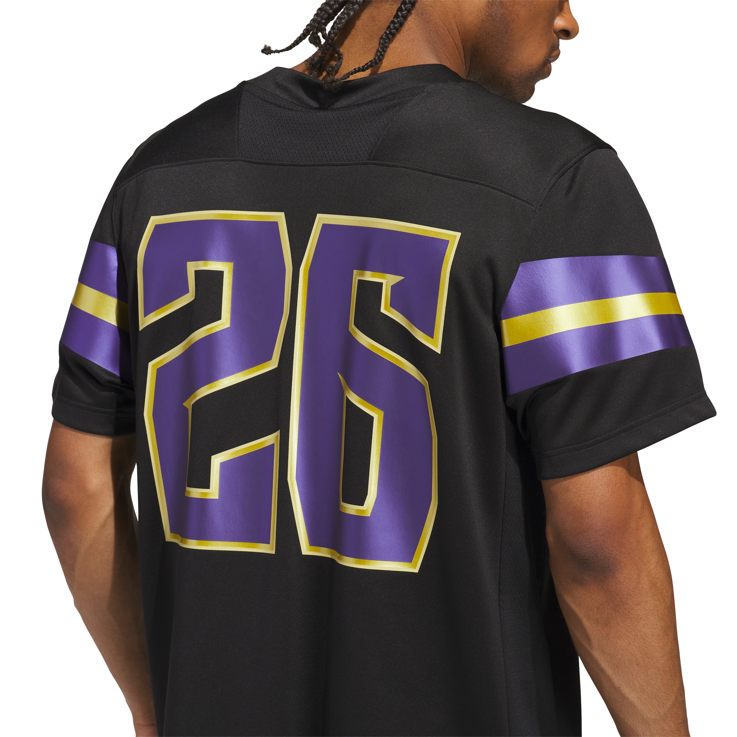 Men's adidas #26 Black Washington Huskies Unleash the Dawgs Premier Strategy Jersey