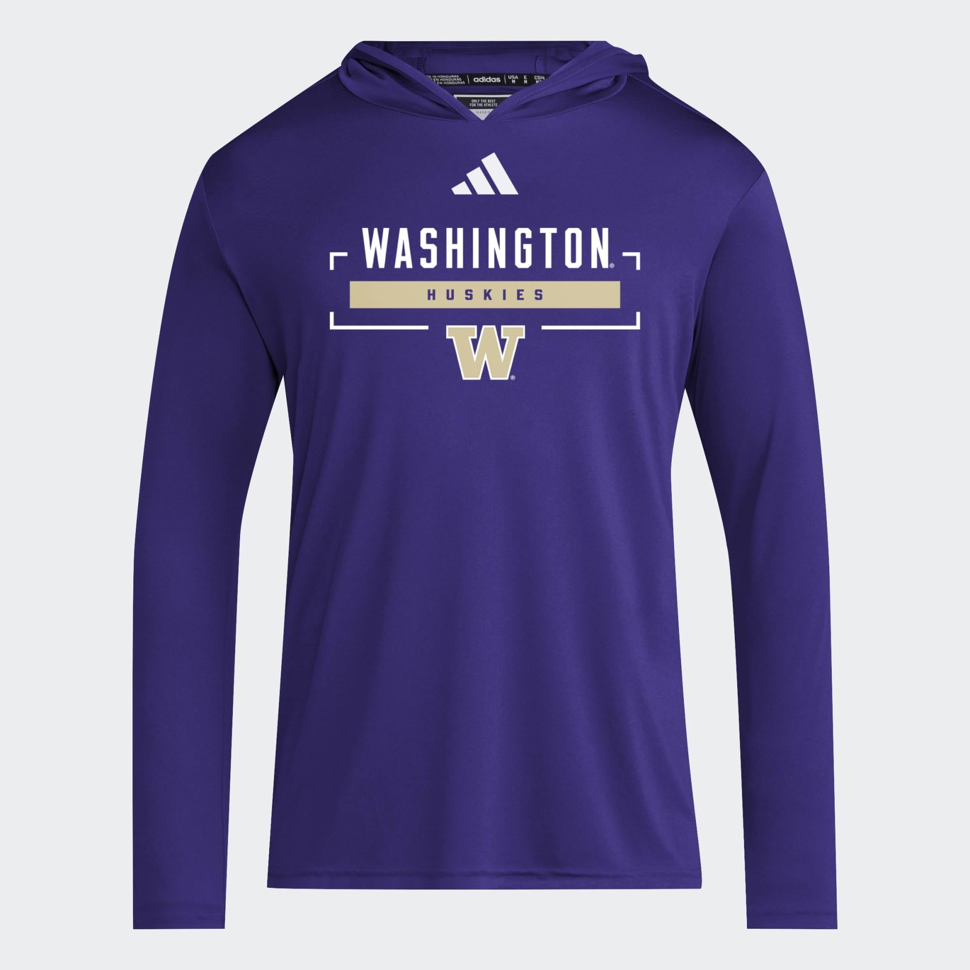 Men's adidas Purple Washington Huskies D4T Long Sleeve Hooded T-Shirt
