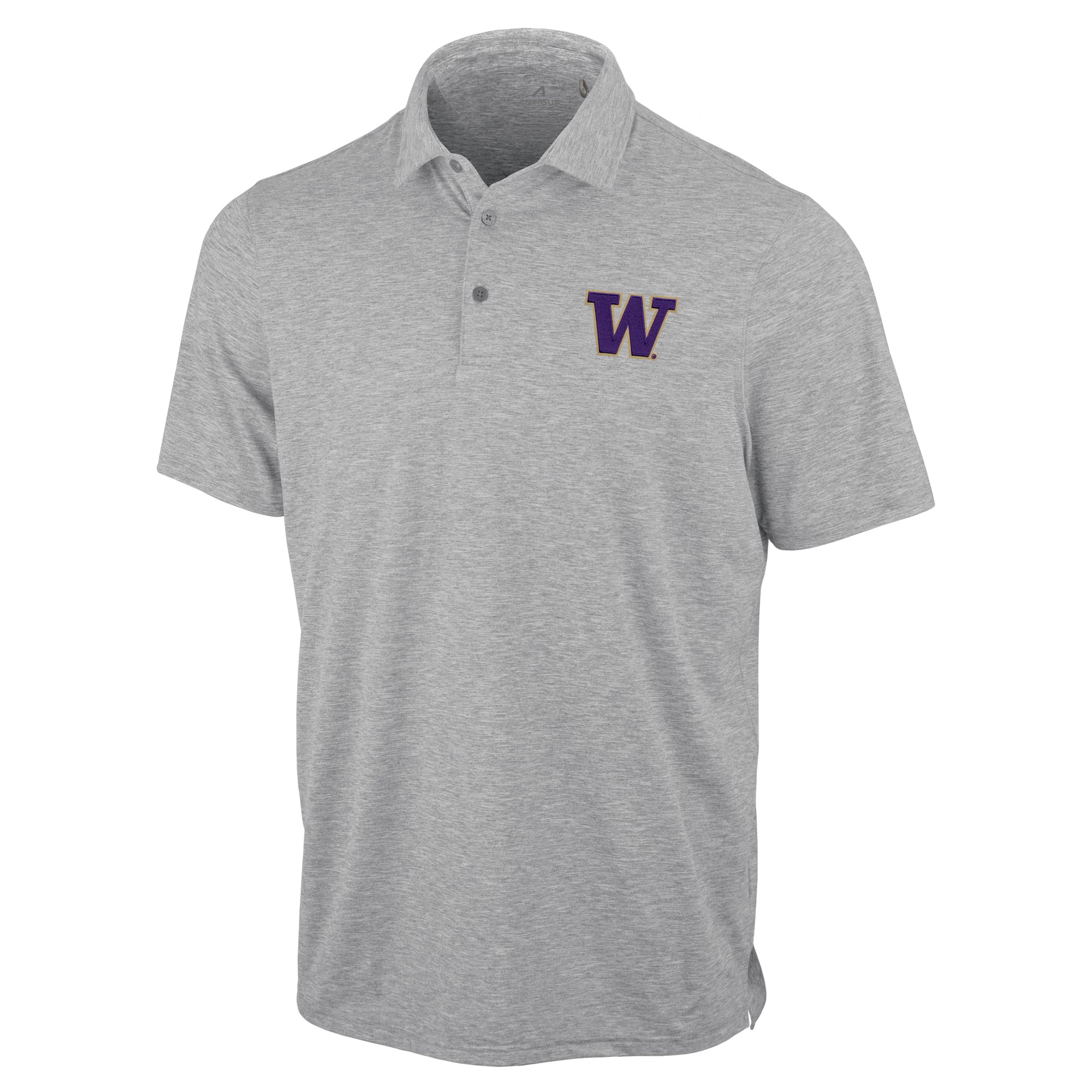 Men's Antigua Heather Gray Washington Huskies Static Polo