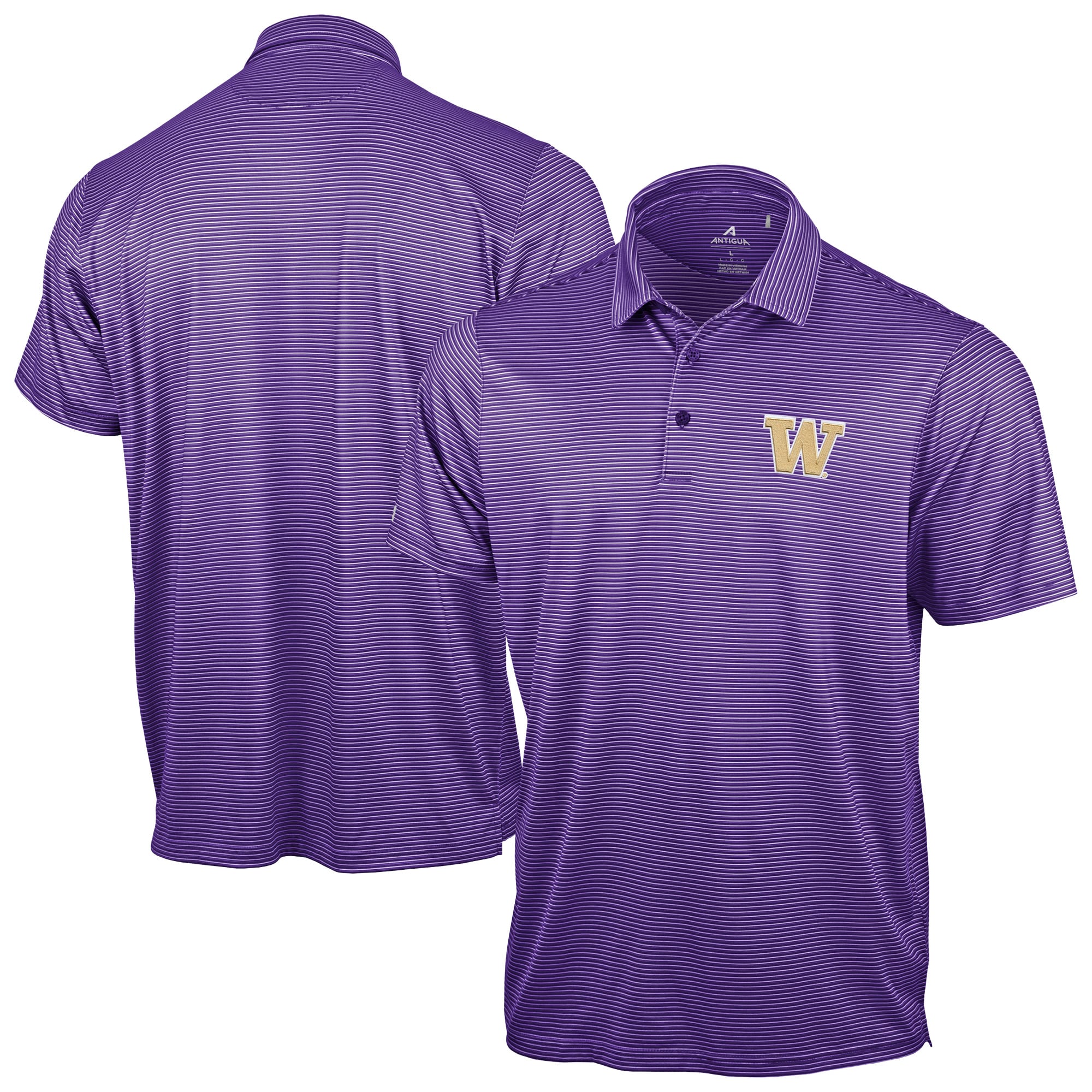 Men's Antigua Purple Washington Huskies Lineage Polo