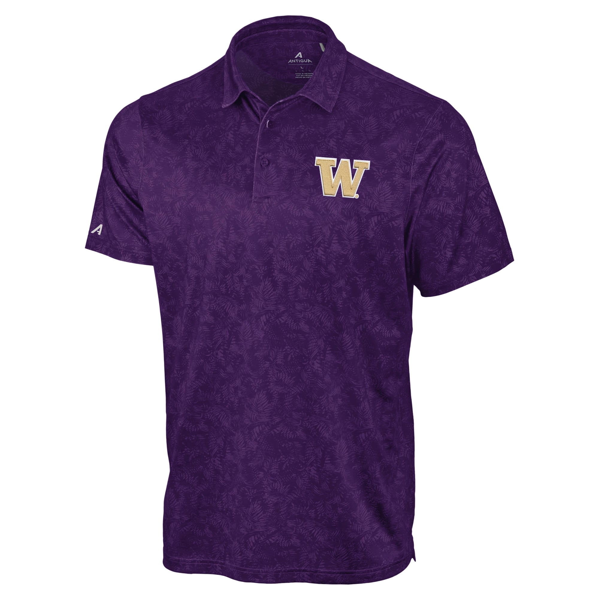 Men's Antigua Purple Washington Huskies Lush Polo