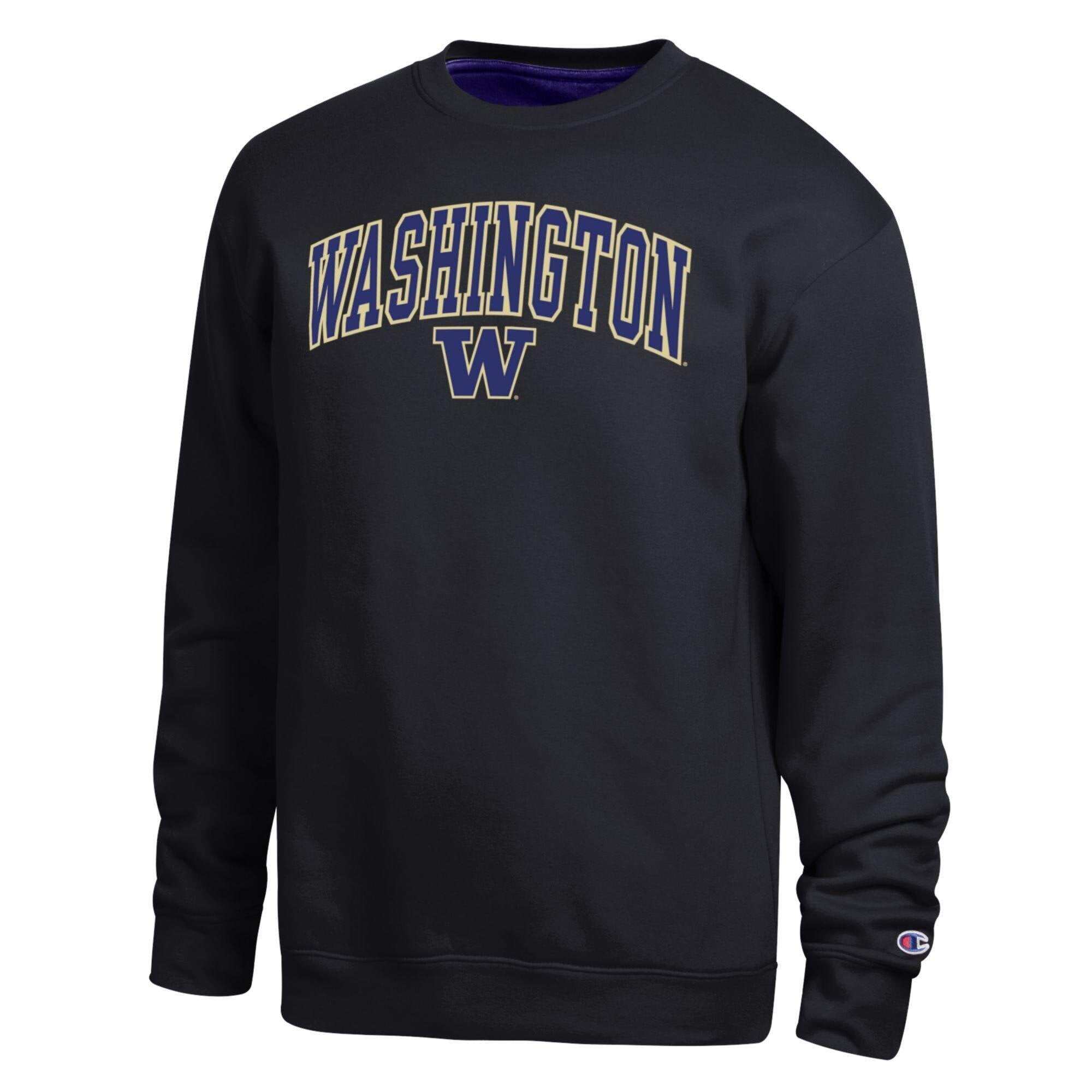 Men's Champion Heather Gray Washington Huskies Arch Sweatshirt