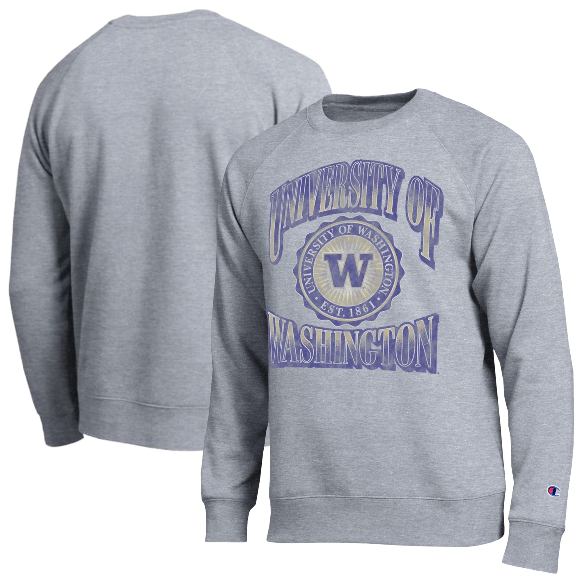 Men's Champion Heather Gray Washington Huskies All-Star Sweatshirt