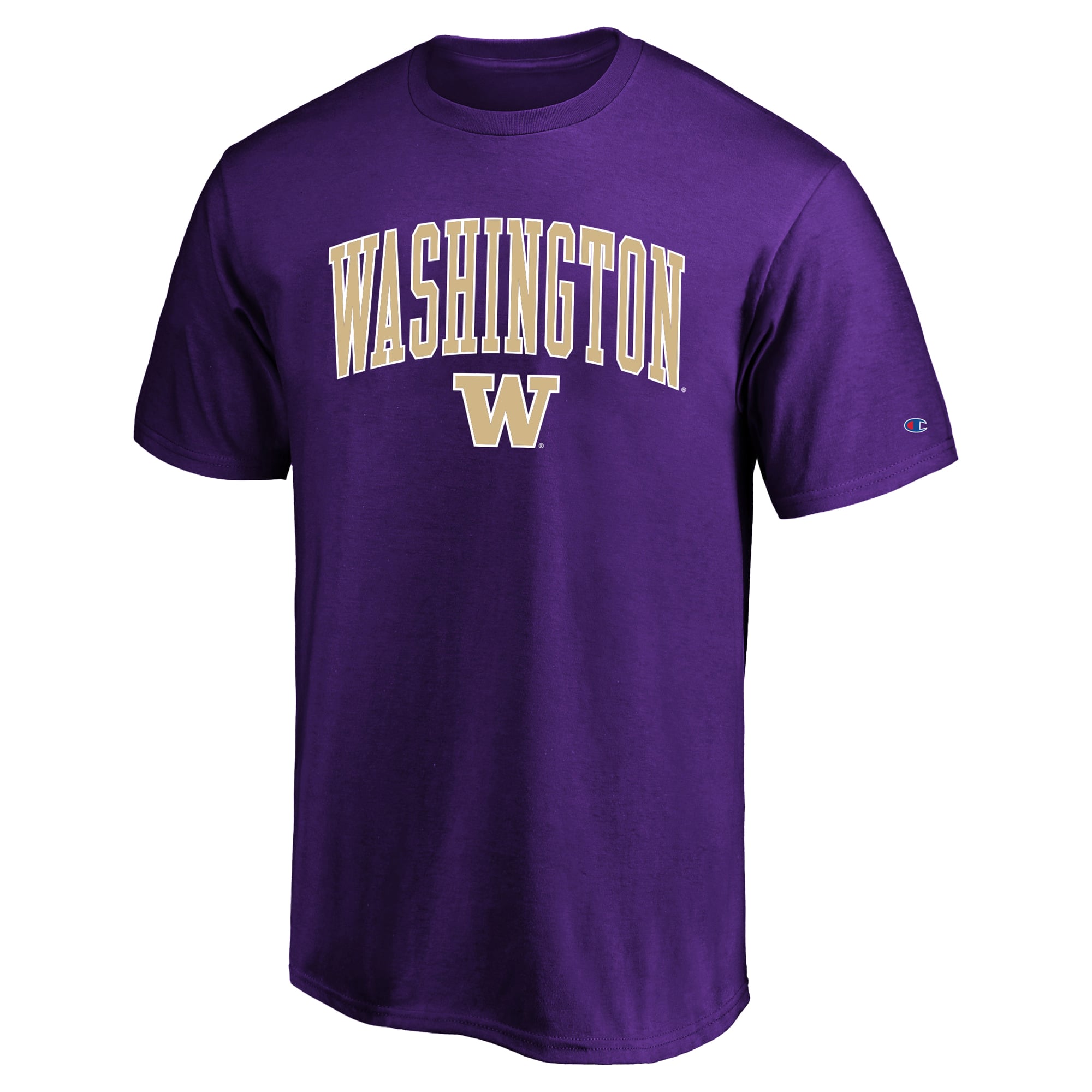T-shirt homme violet champion Washington Huskies, grandes tailles, logo de l'équipe Arch Over