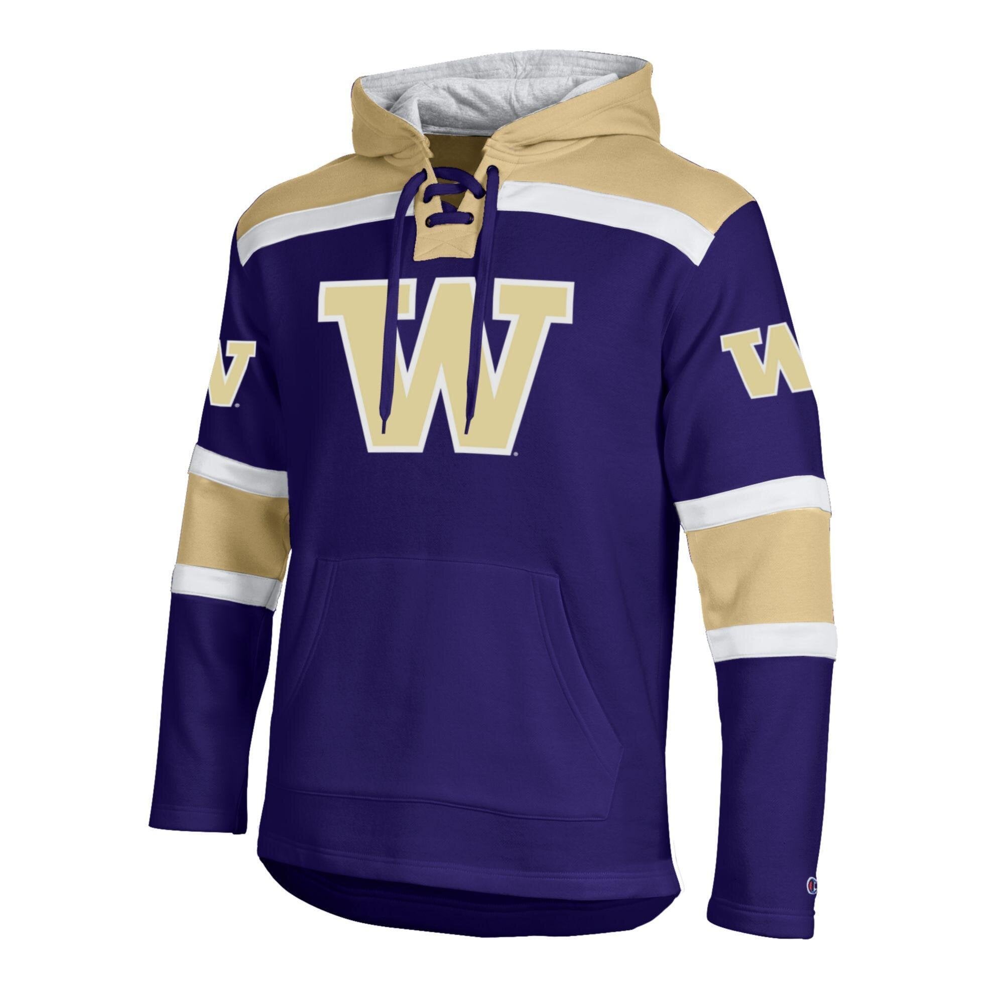 Sweat à capuche en polaire Lacer violet Champion Washington Huskies pour homme