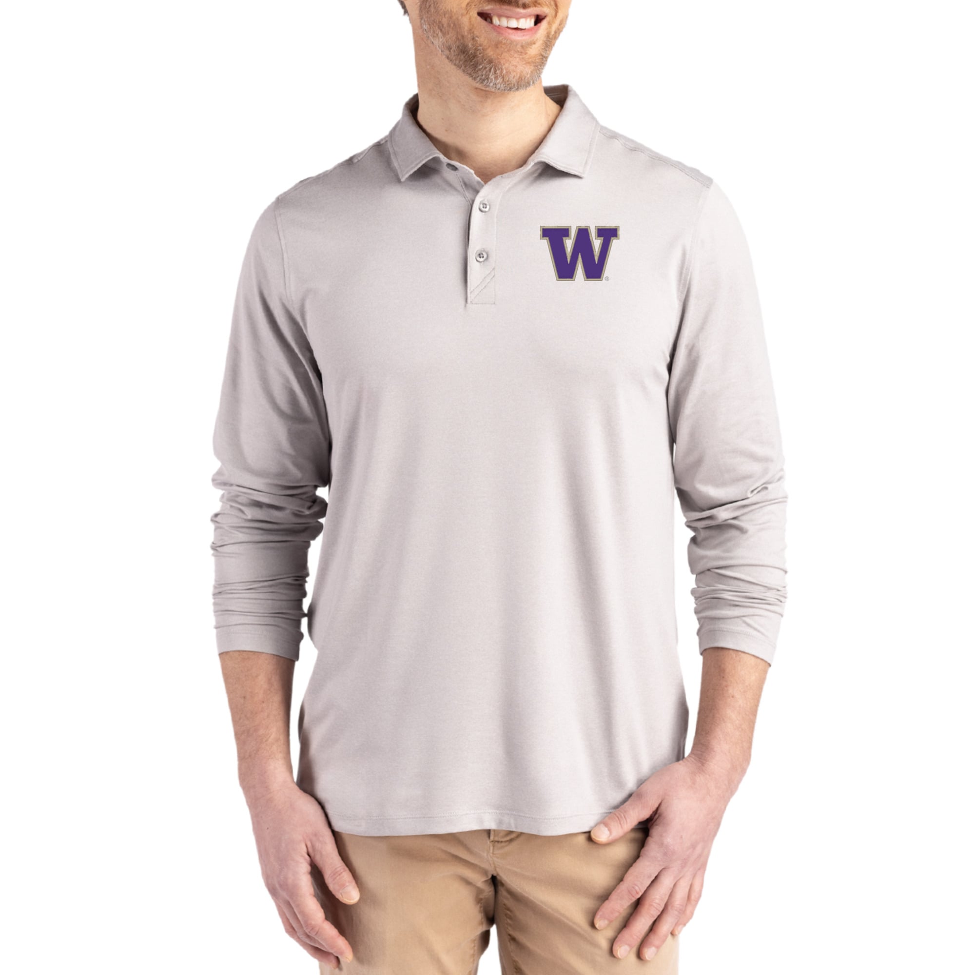 Washington Huskies Cutter & Buck Primary Coastline Epic Comfort Long ...