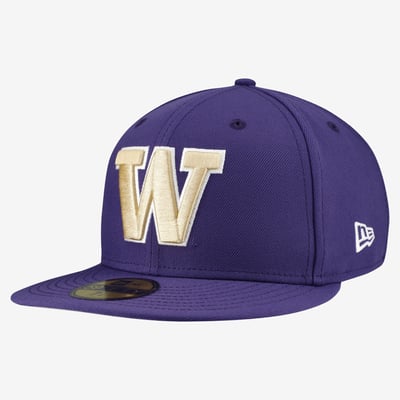 Washington Huskies New Era Core 59FIFTY Fitted Hat - Purple