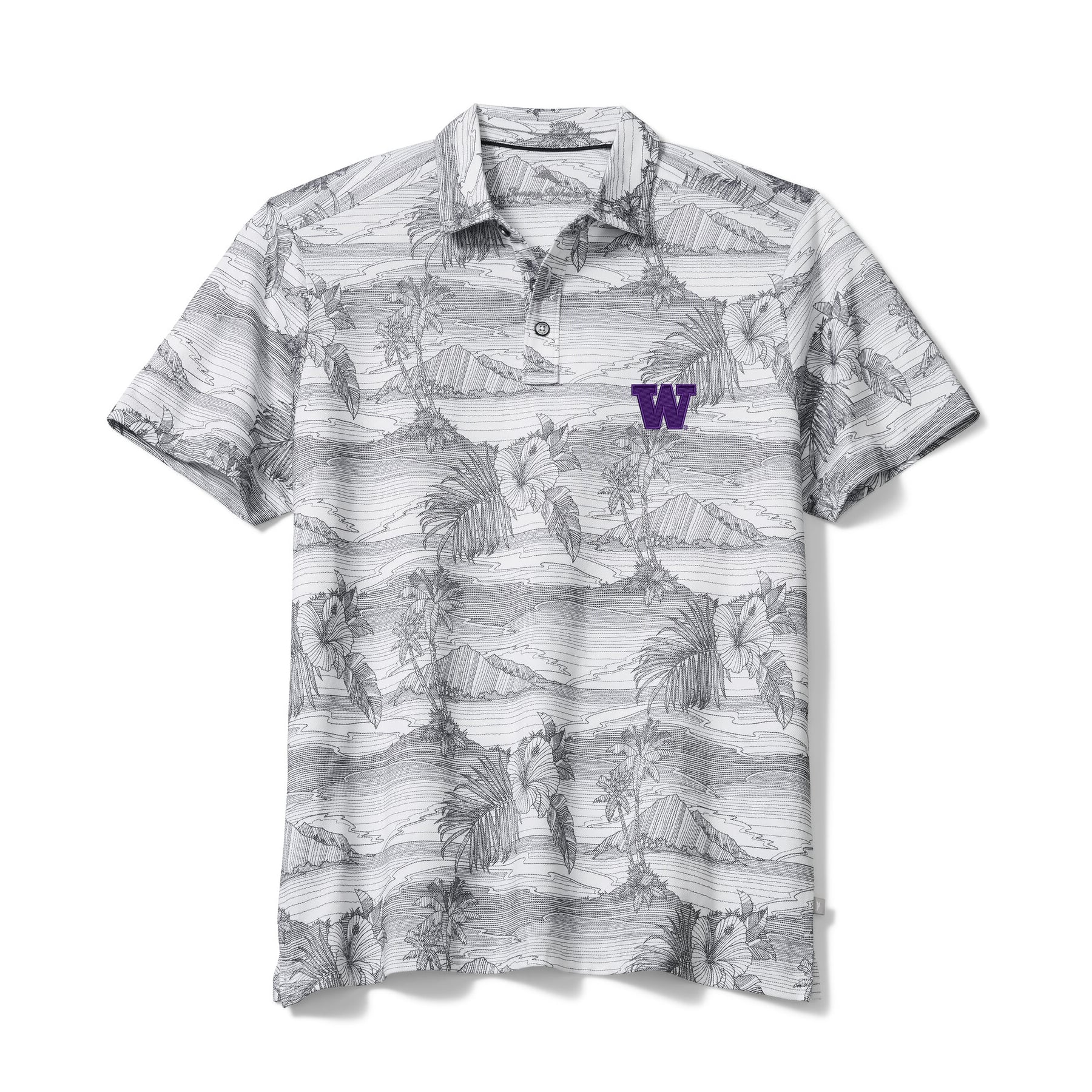 Men's Tommy Bahama Gray Washington Huskies Corsica Coast IslandZone Polo