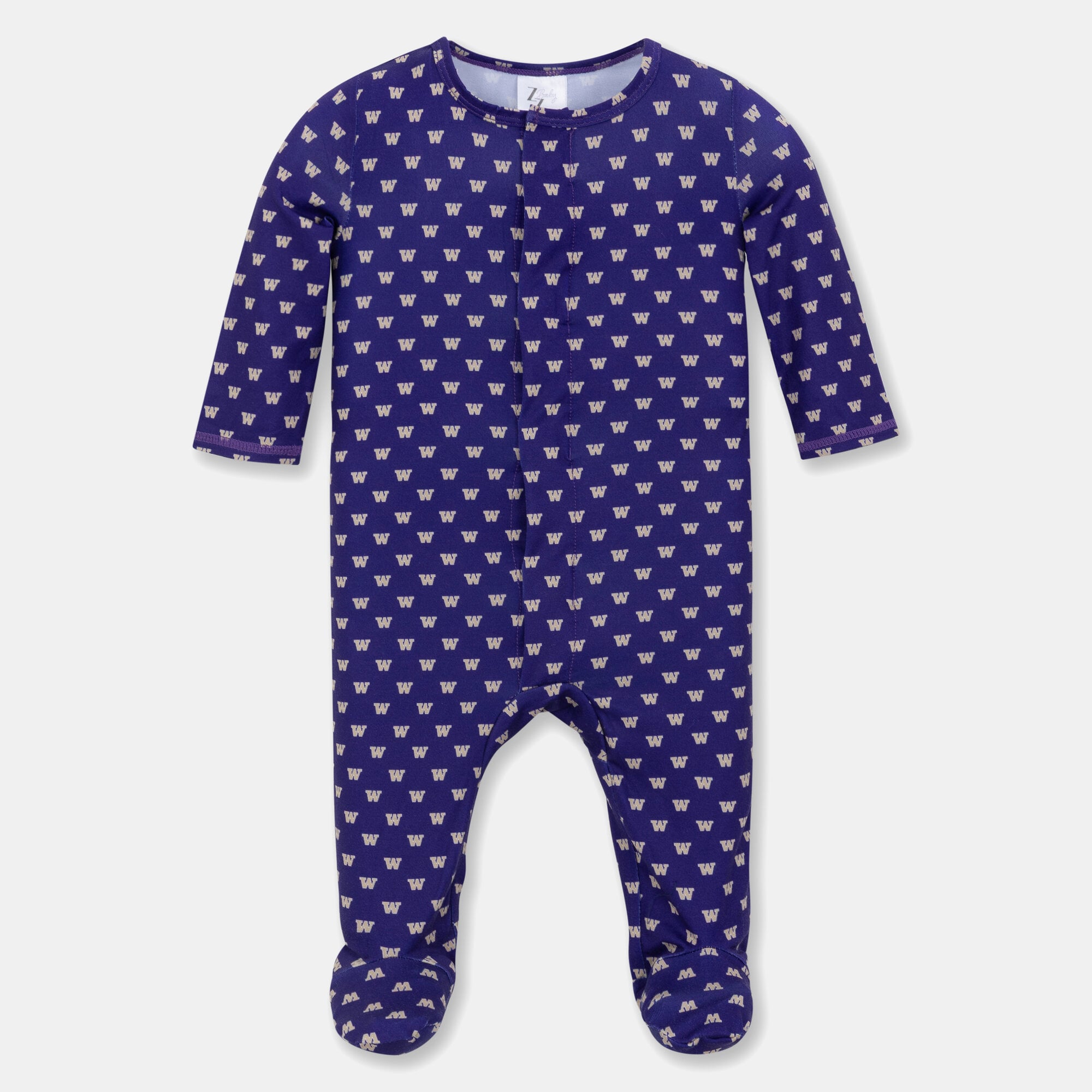 Newborn & Infant ZooZatz Purple Washington Huskies Magnetic Closure Sleeper