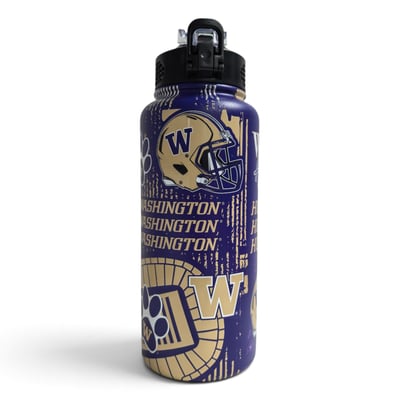 Washington Huskies Pegasus 32oz Stainless Steel ProPress Water Bottle