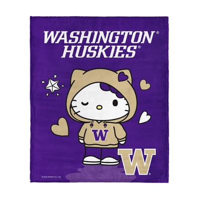 Washington Huskies The Northwest Group Hello Kitty 46" x 60" Silk Touch Throw Blanket