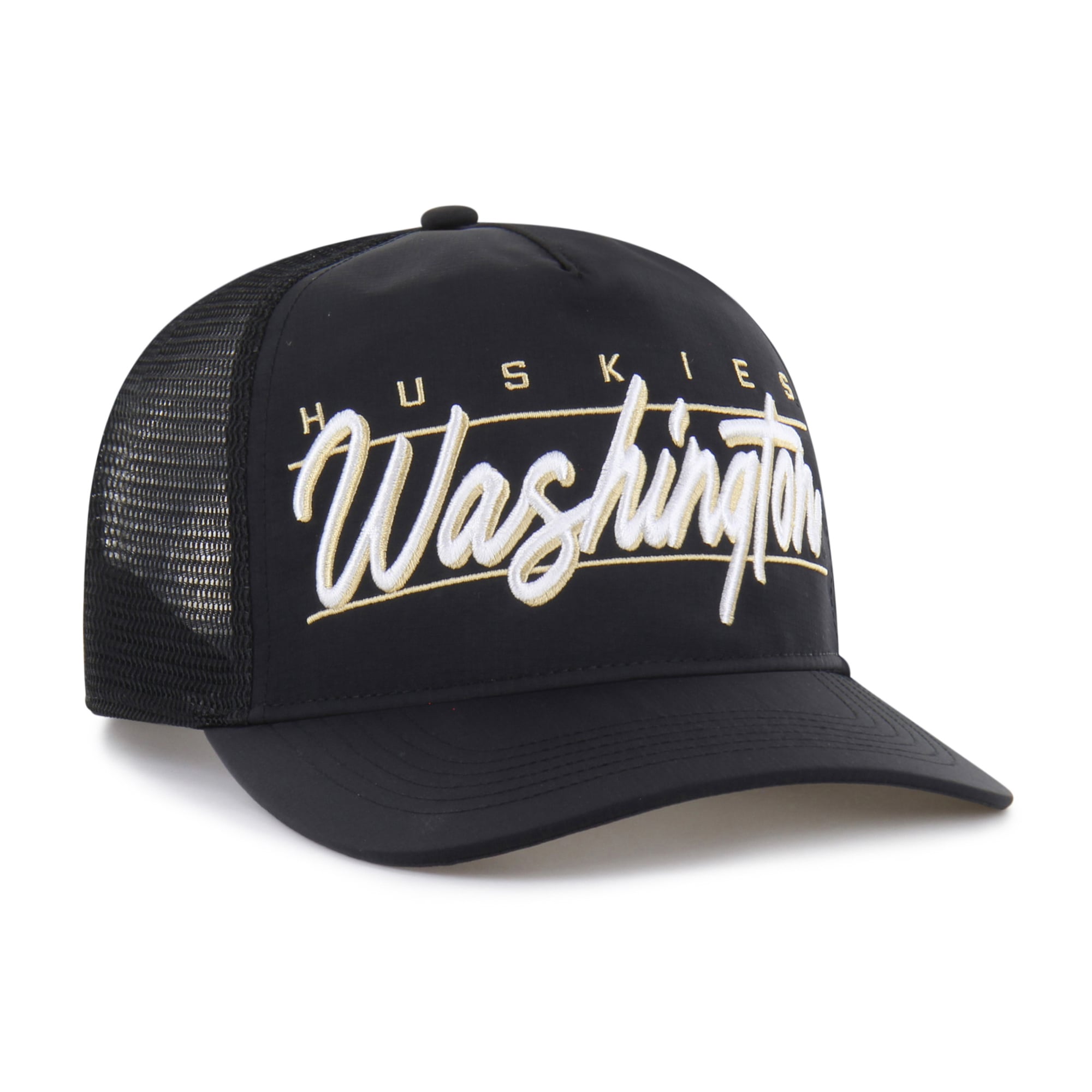 Unisex '47 Black Washington Huskies brrr° Condor Mesh Hitch Adjustable Hat