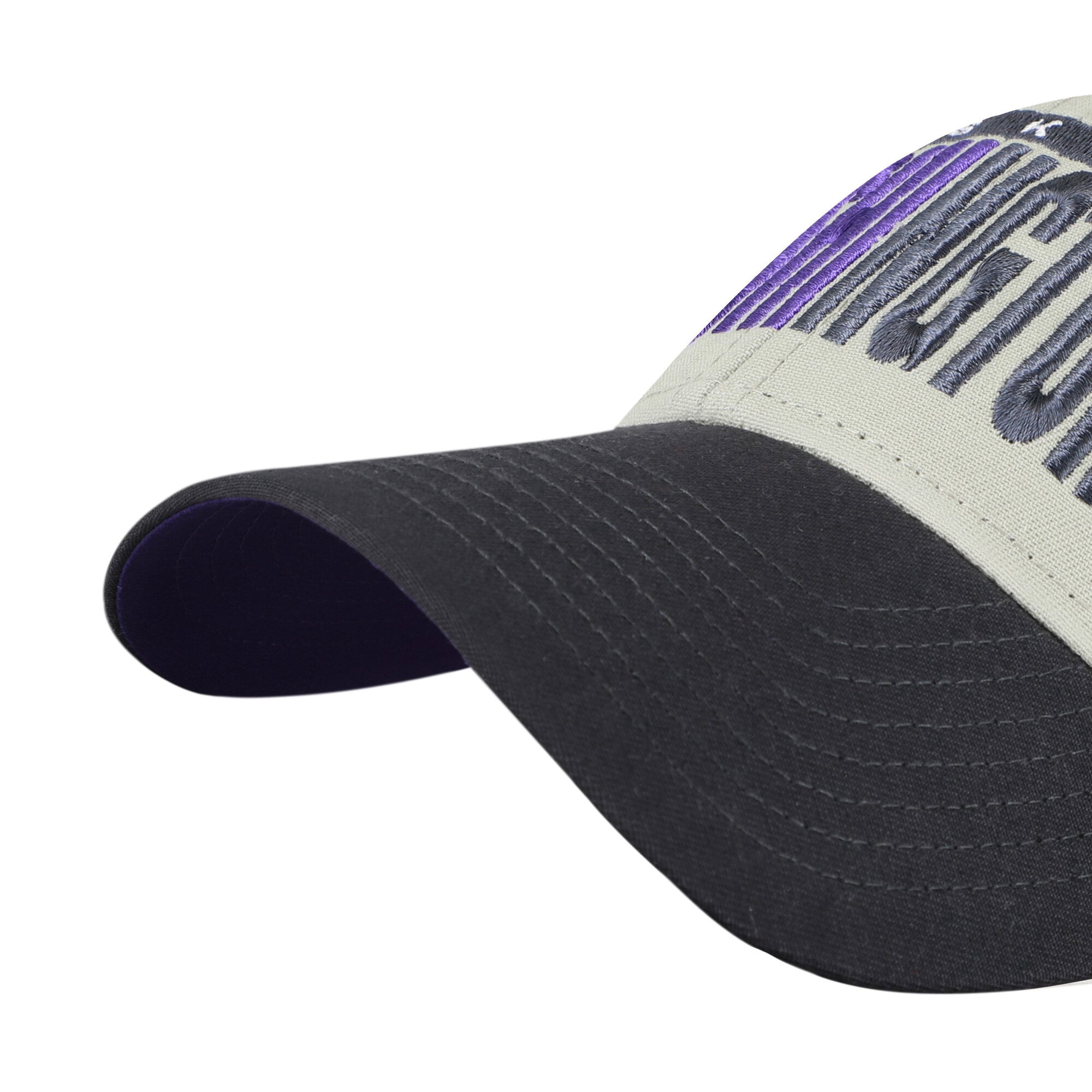 Casquette unisexe ajustable '47 grise/noire Washington Huskies, inscription demi-bloc MVP