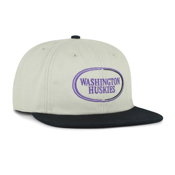 Unisex '47 Gray/Black Washington Huskies Ovalcrest Captain Snapback Hat