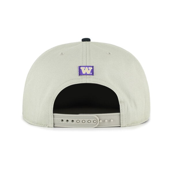 Unisex '47 Gray/Black Washington Huskies Ovalcrest Captain Snapback Hat