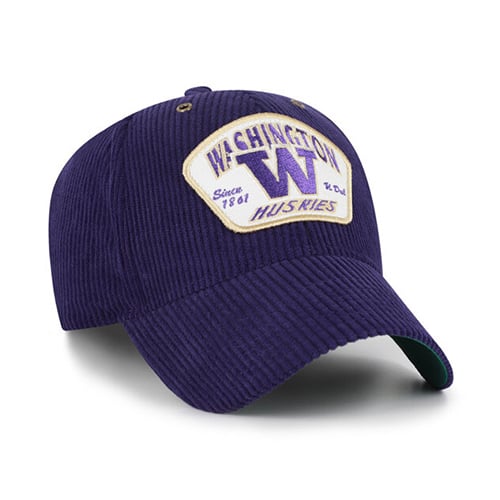 Casquette unisexe ajustable '47 Purple Washington Huskies Accordia en velours côtelé MVP