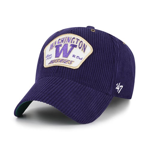 Casquette unisexe ajustable '47 Purple Washington Huskies Accordia en velours côtelé MVP