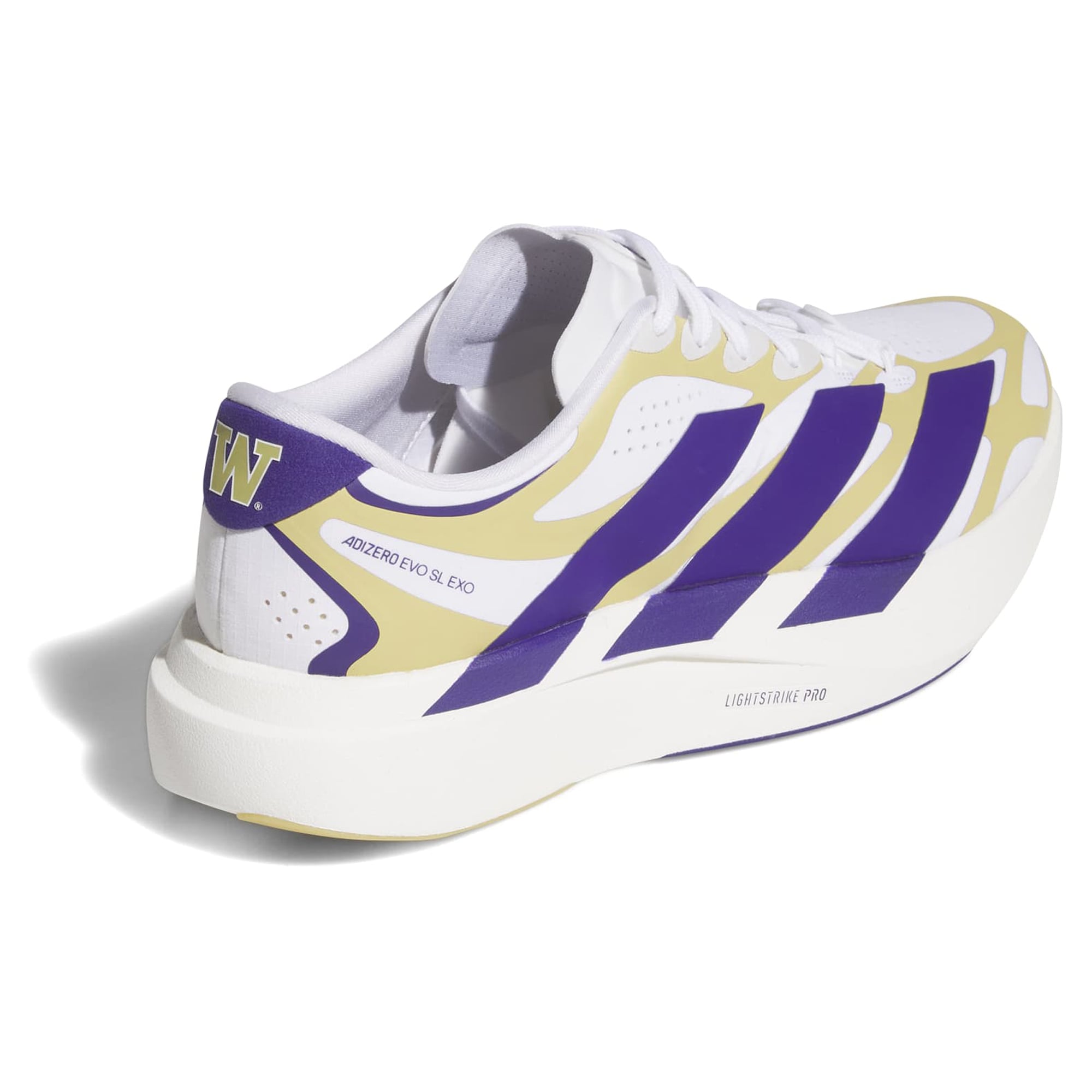 Unisex adidas White Washington Huskies Adizero EVO SL EXO Sneakers