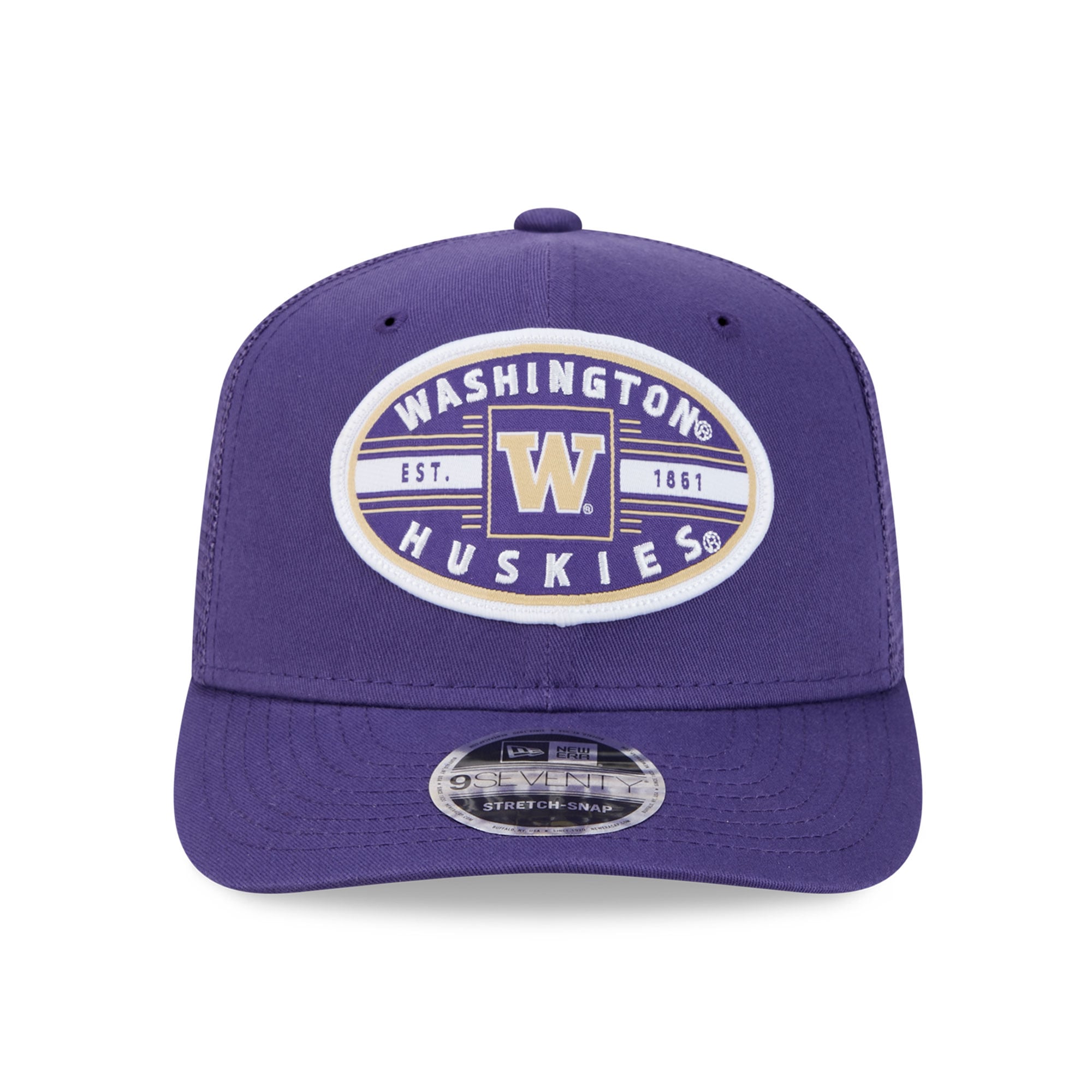 Casquette trucker unisexe New Era violette Washington Huskies Inline Patch 9SEVENTY, ajustable