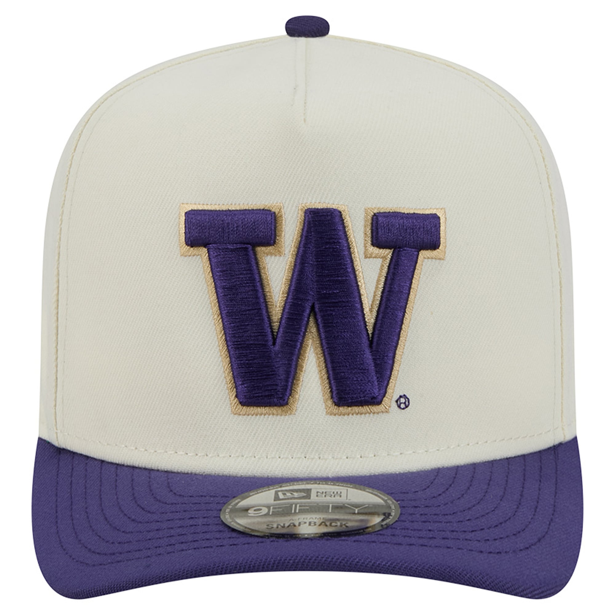 Unisex New Era White/Purple Washington Huskies A-Frame 9FIFTY Snapback Hat