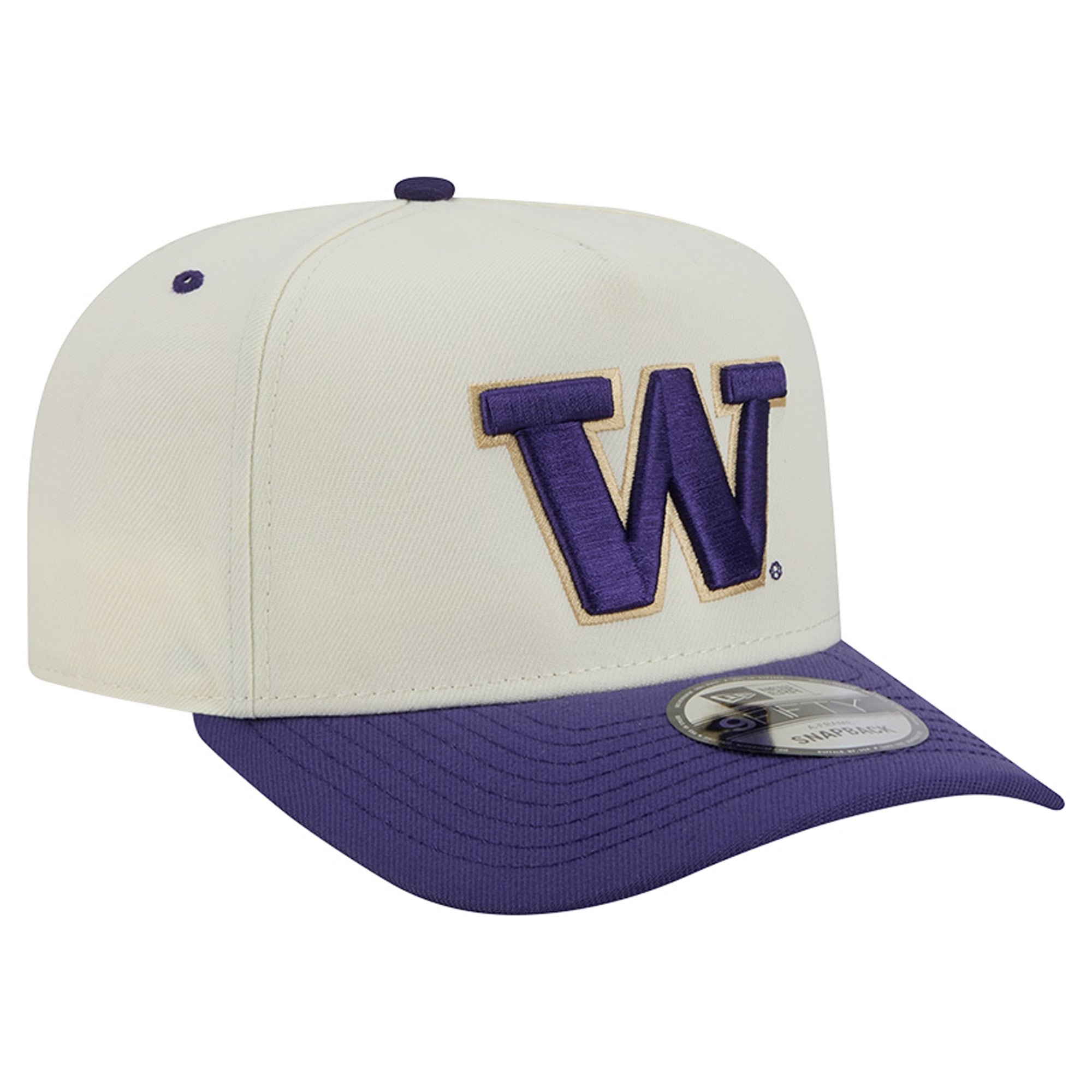 Unisex New Era White/Purple Washington Huskies A-Frame 9FIFTY Snapback Hat