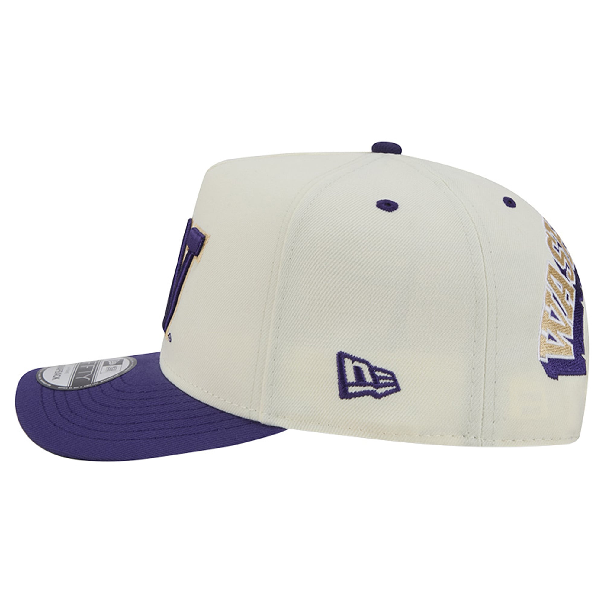 Unisex New Era White/Purple Washington Huskies A-Frame 9FIFTY Snapback Hat