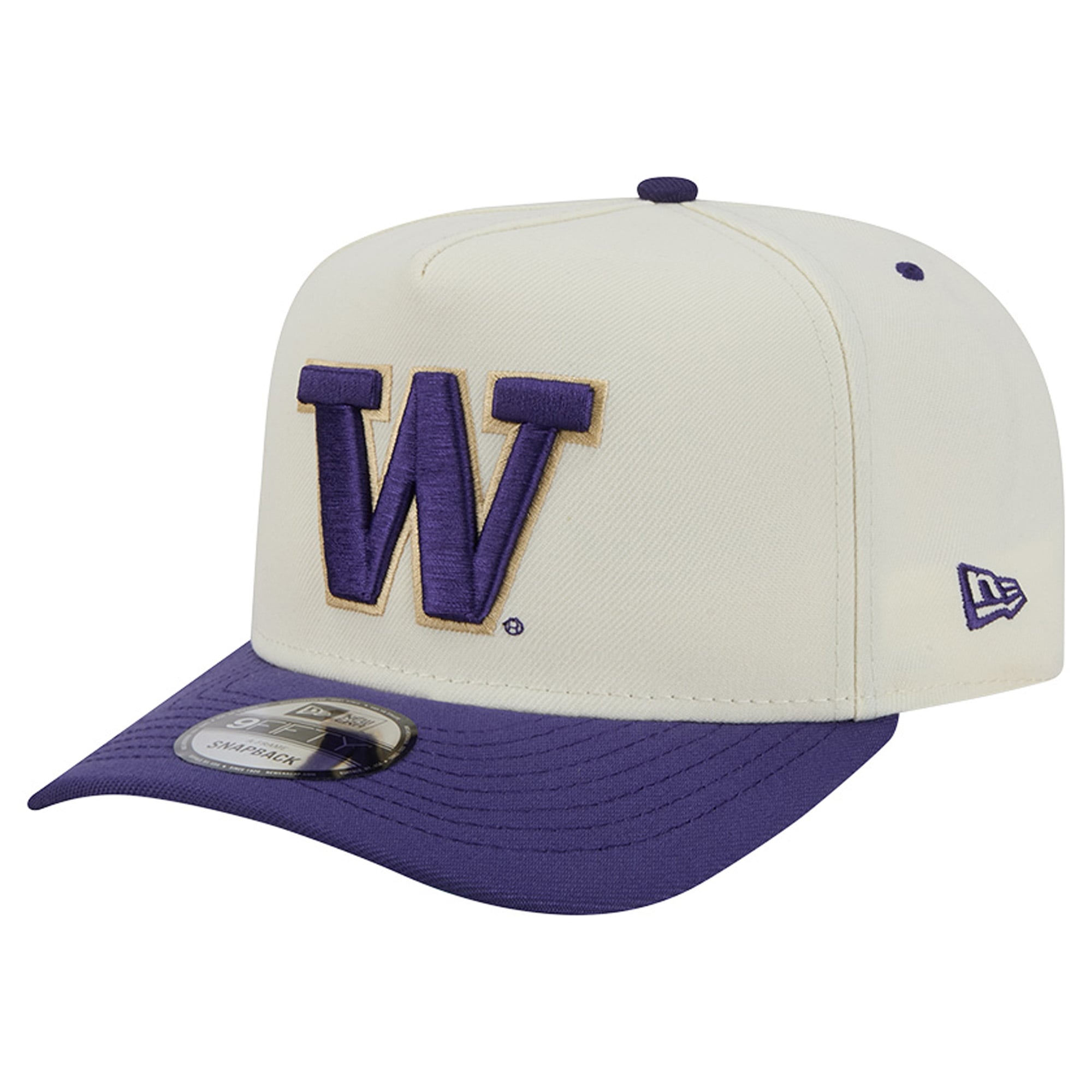 Unisex New Era White/Purple Washington Huskies A-Frame 9FIFTY Snapback Hat