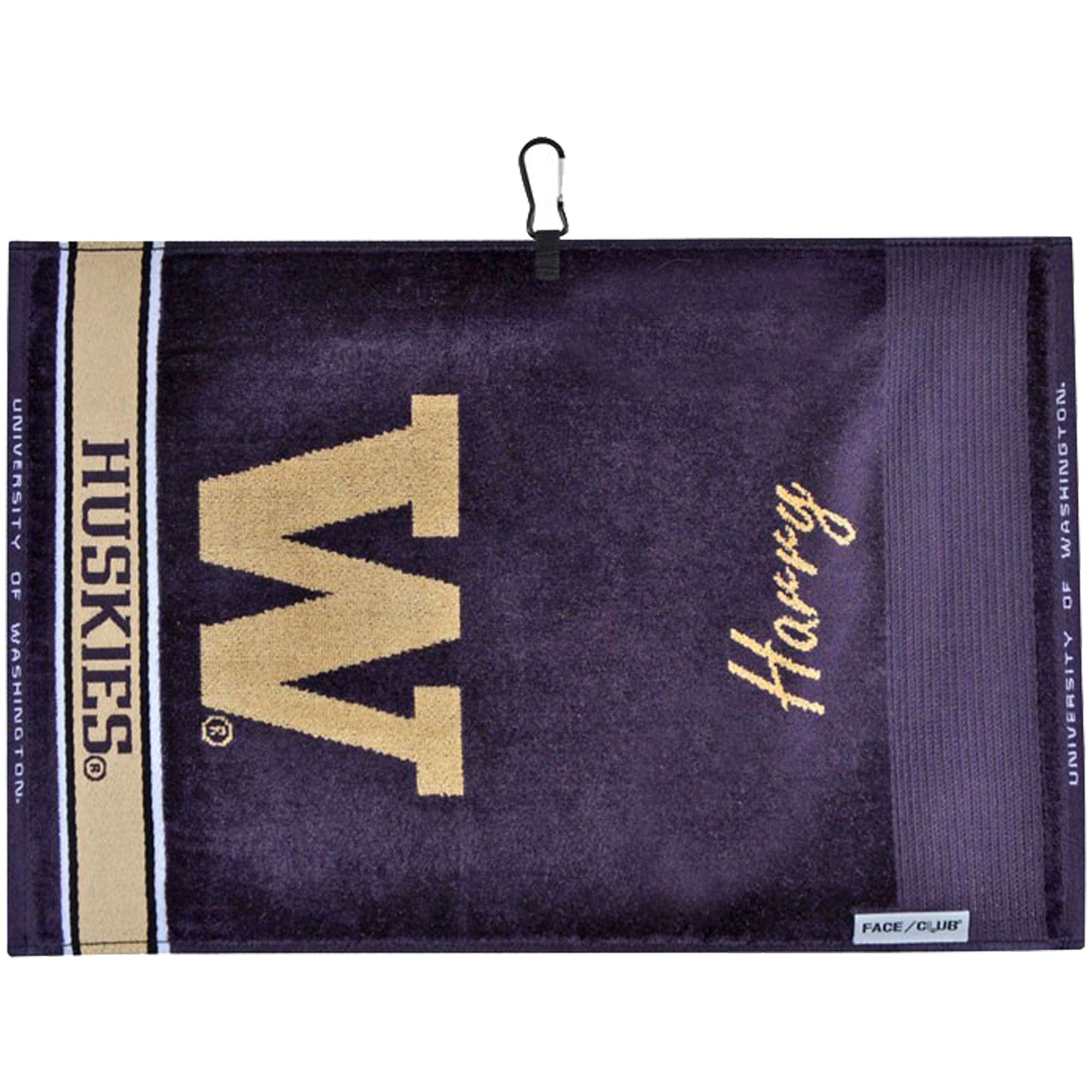 Serviette jacquard Washington Huskies 40,6 x 61 cm (16 x 24 pouces) - Motif visage/club