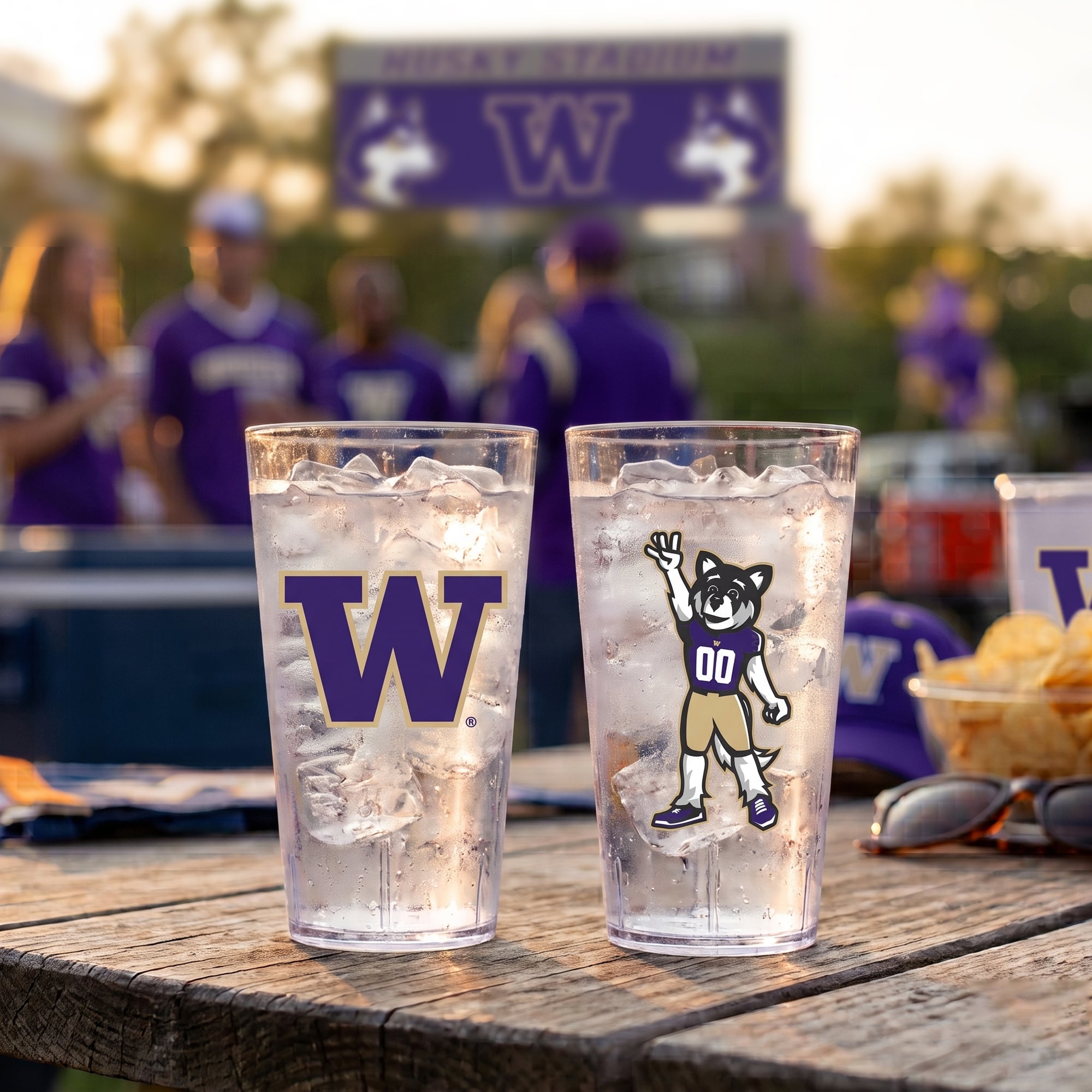 Washington Huskies 24oz. Two-Pack Tritan Tumbler Set