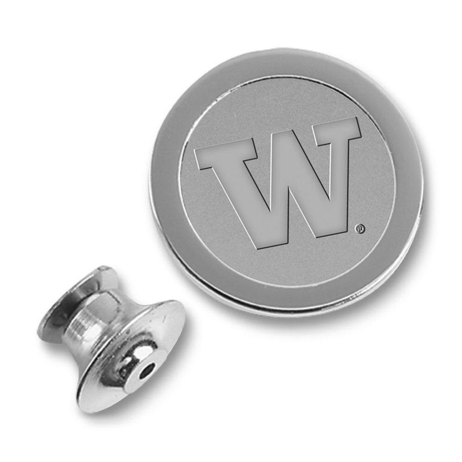 Washington Pin Washington Huskies Silver Lapel Pin