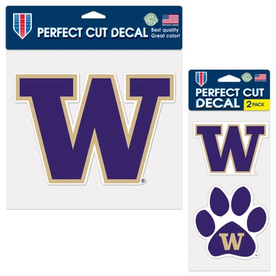 Washington Huskies WinCraft Perfect Cut Decal Two-Pack Set