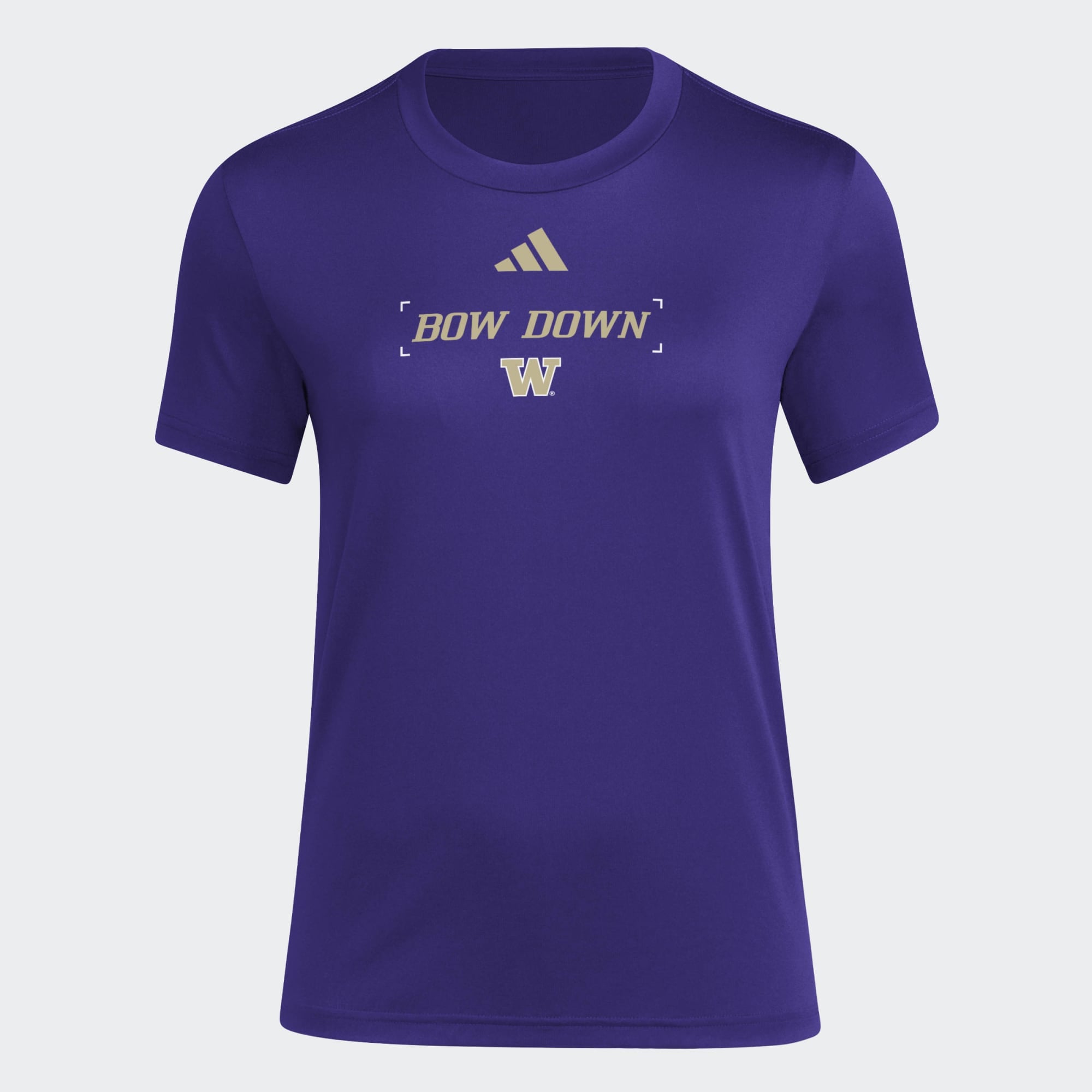 Women's adidas  Purple Washington Huskies Locker Slogan Pre-Game T-Shirt