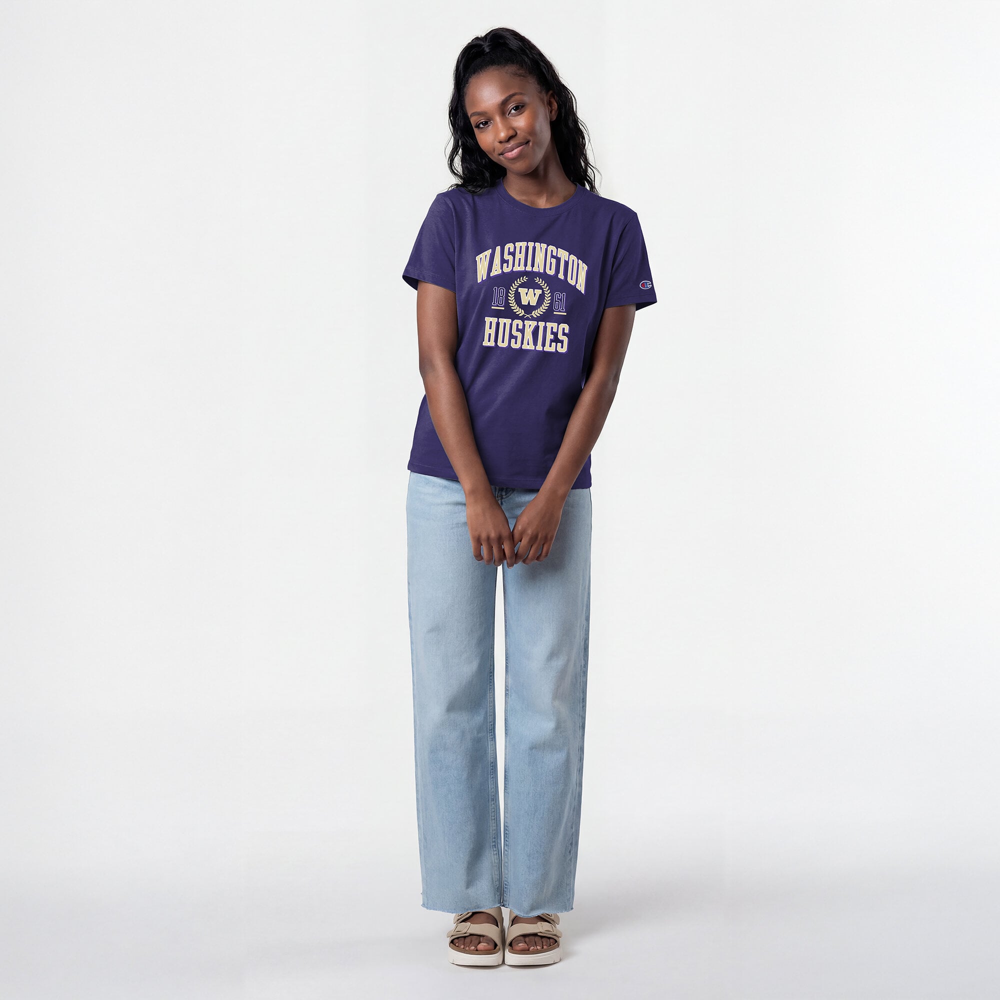 Women's Champion Purple Washington Huskies Lifestyle T-Shirt