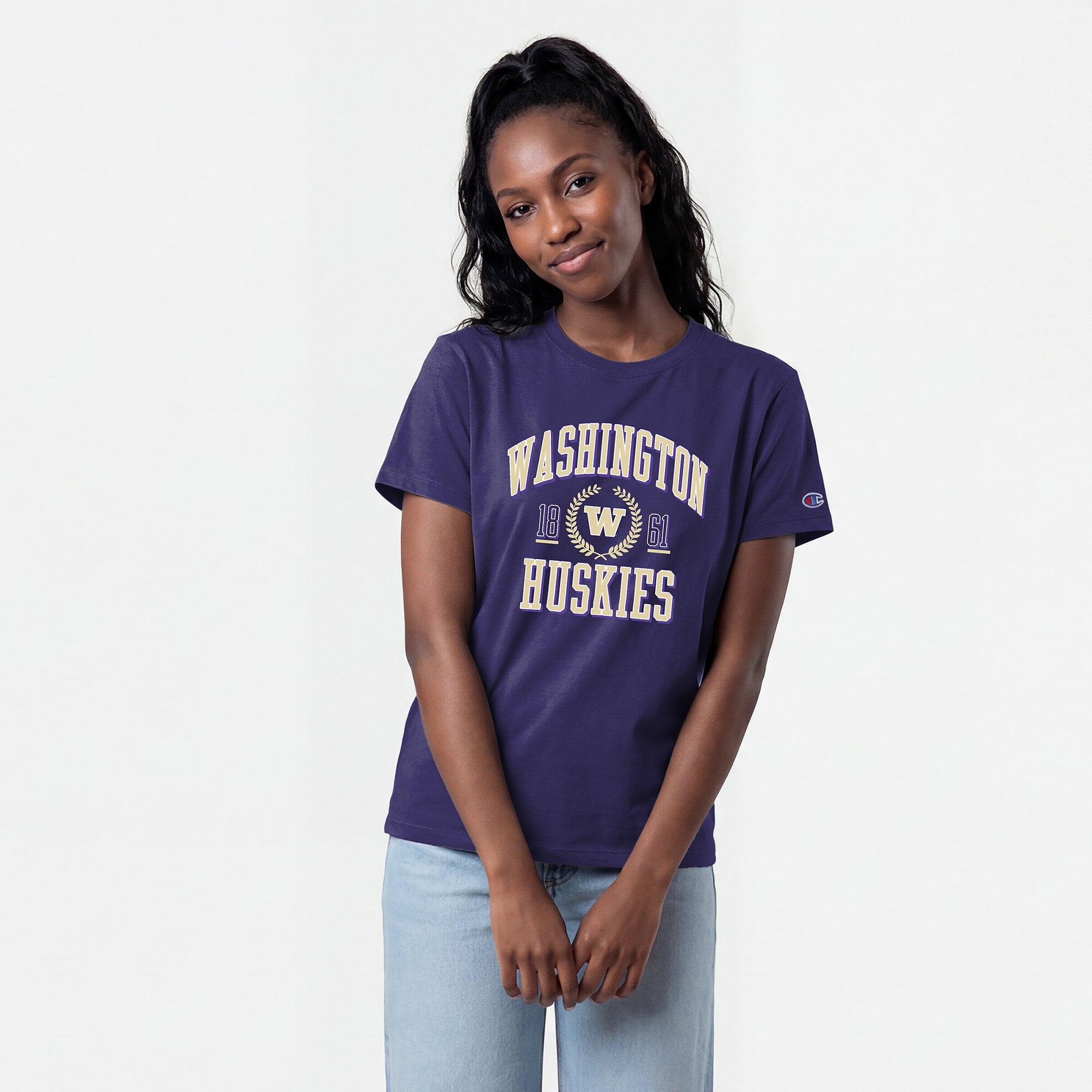 Women's Champion Purple Washington Huskies Lifestyle T-Shirt