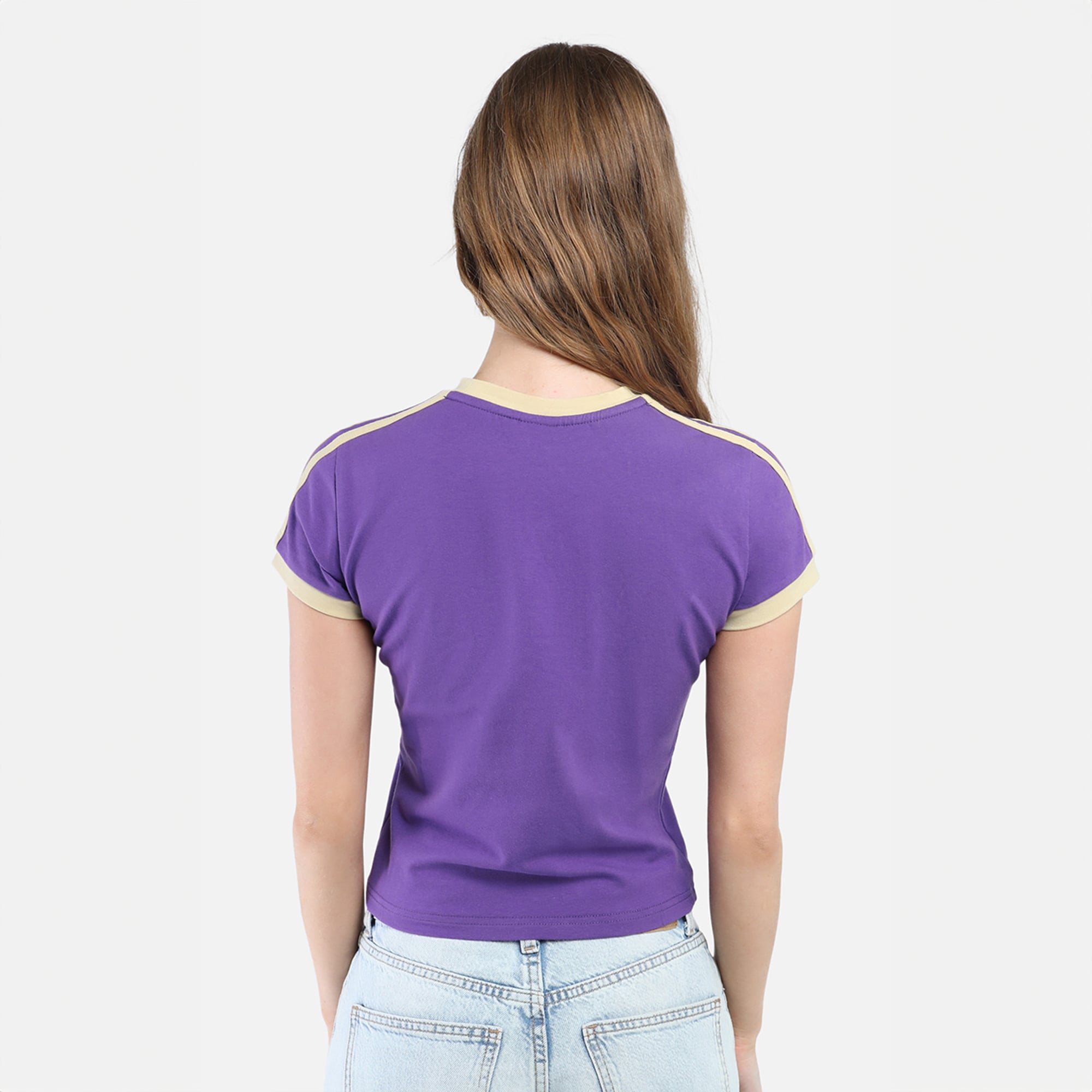 T-shirt bébé gardien de but violet des Huskies Washington pour femmes la marque Hype and Vice
