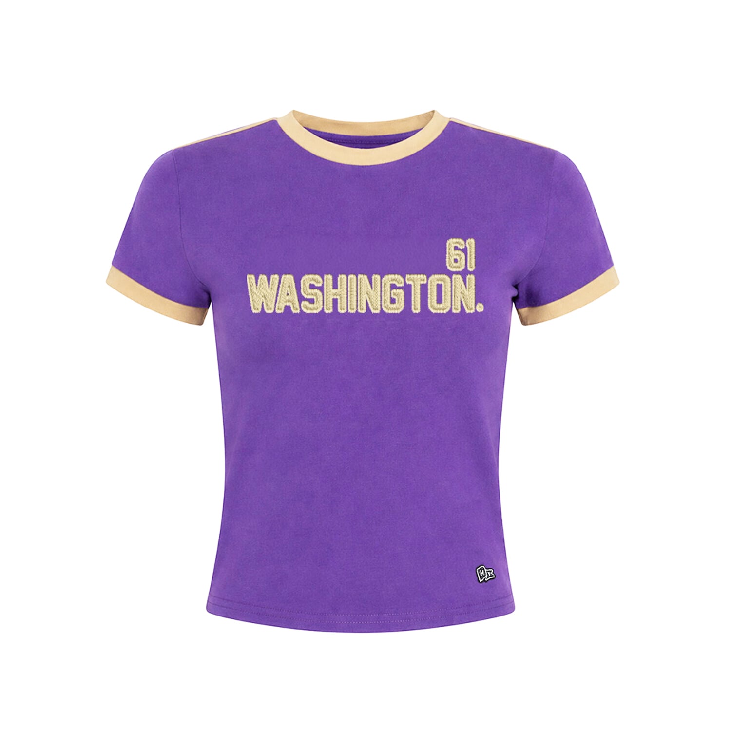 T-shirt bébé gardien de but violet des Huskies Washington pour femmes la marque Hype and Vice