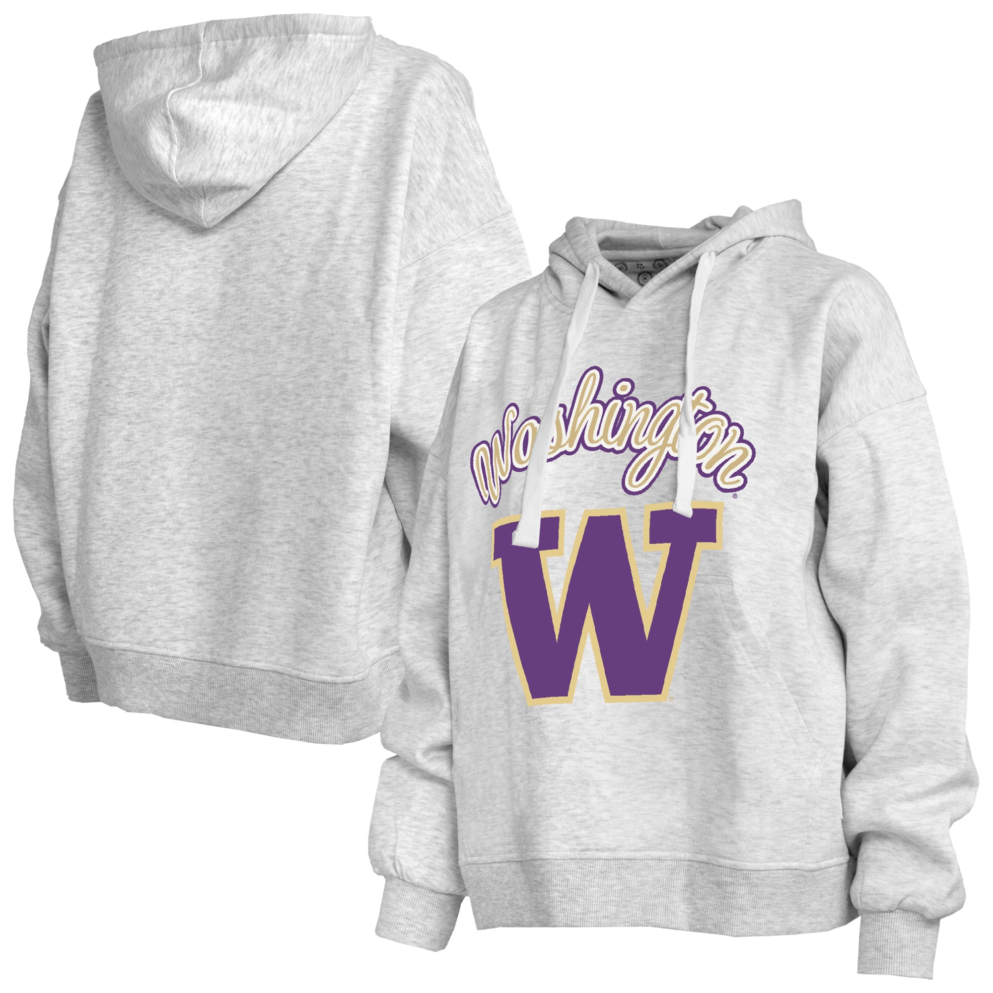 Women's Pressbox  Heather Gray Washington Huskies Janise Pullover Hoodie