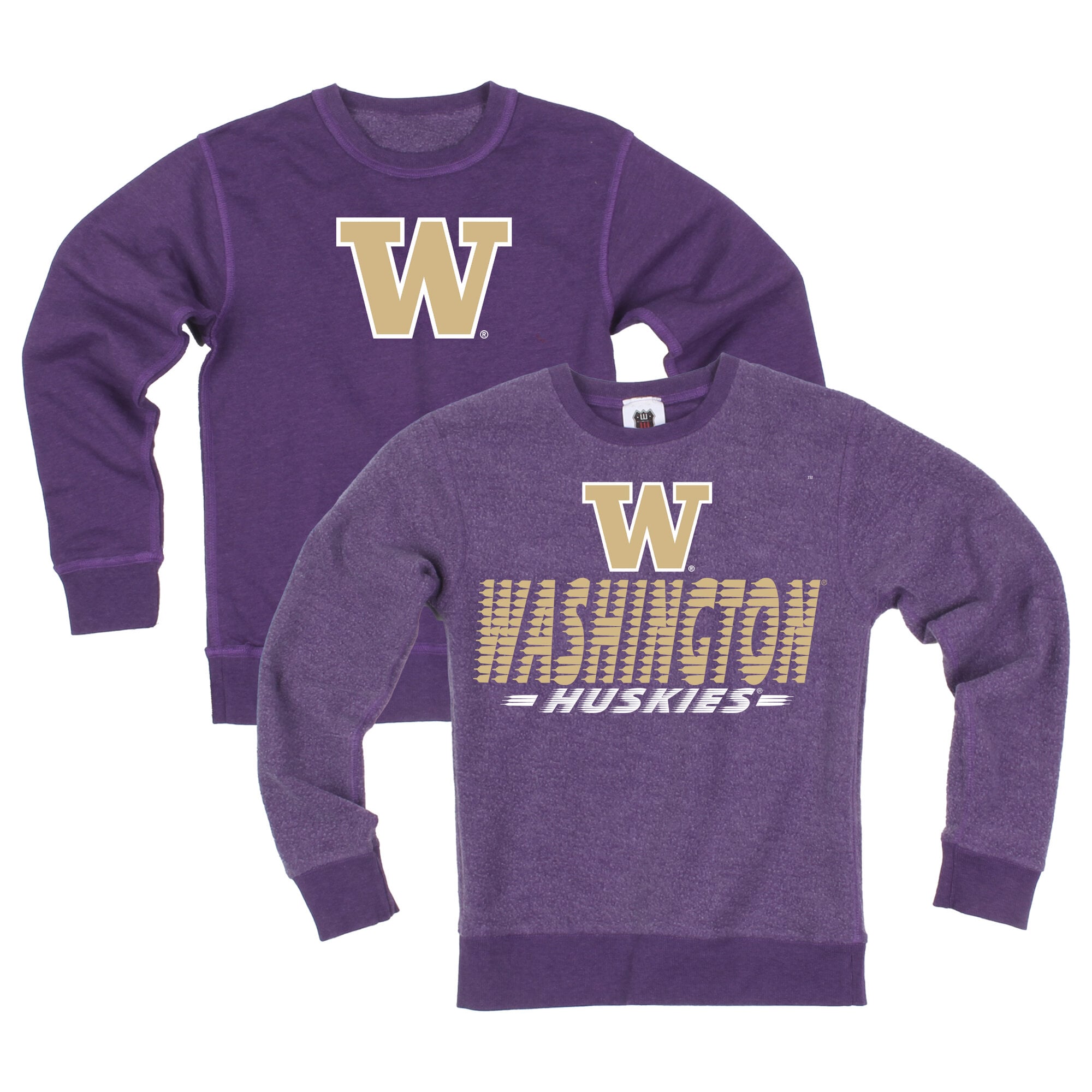 Youth Wes & Willy  Purple Washington Huskies Reversible Sweatshirt