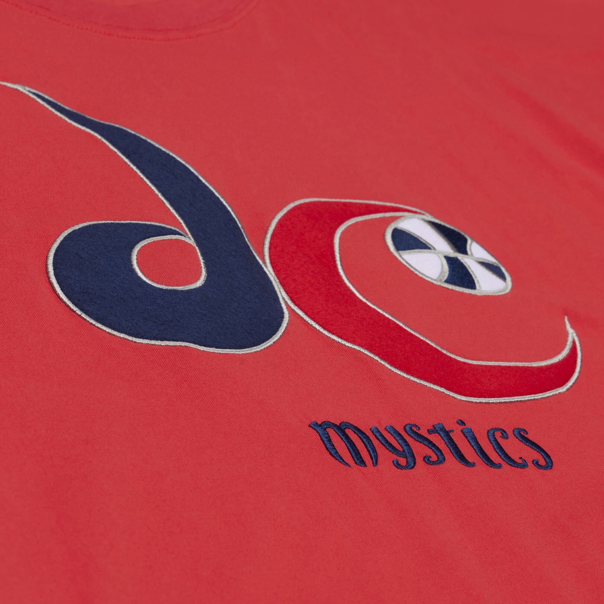 T-shirt à manches carrées Mitchell & Ness rouge Washington Mystics pour homme
