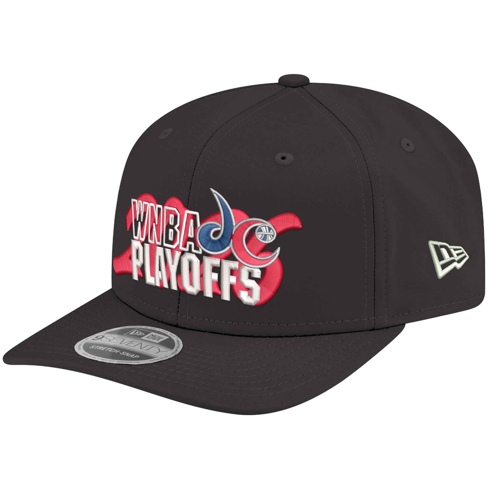Casquette ajustable New Era noire Washington Mystics 2026 WNBA Playoffs 9SEVENTY pour homme
